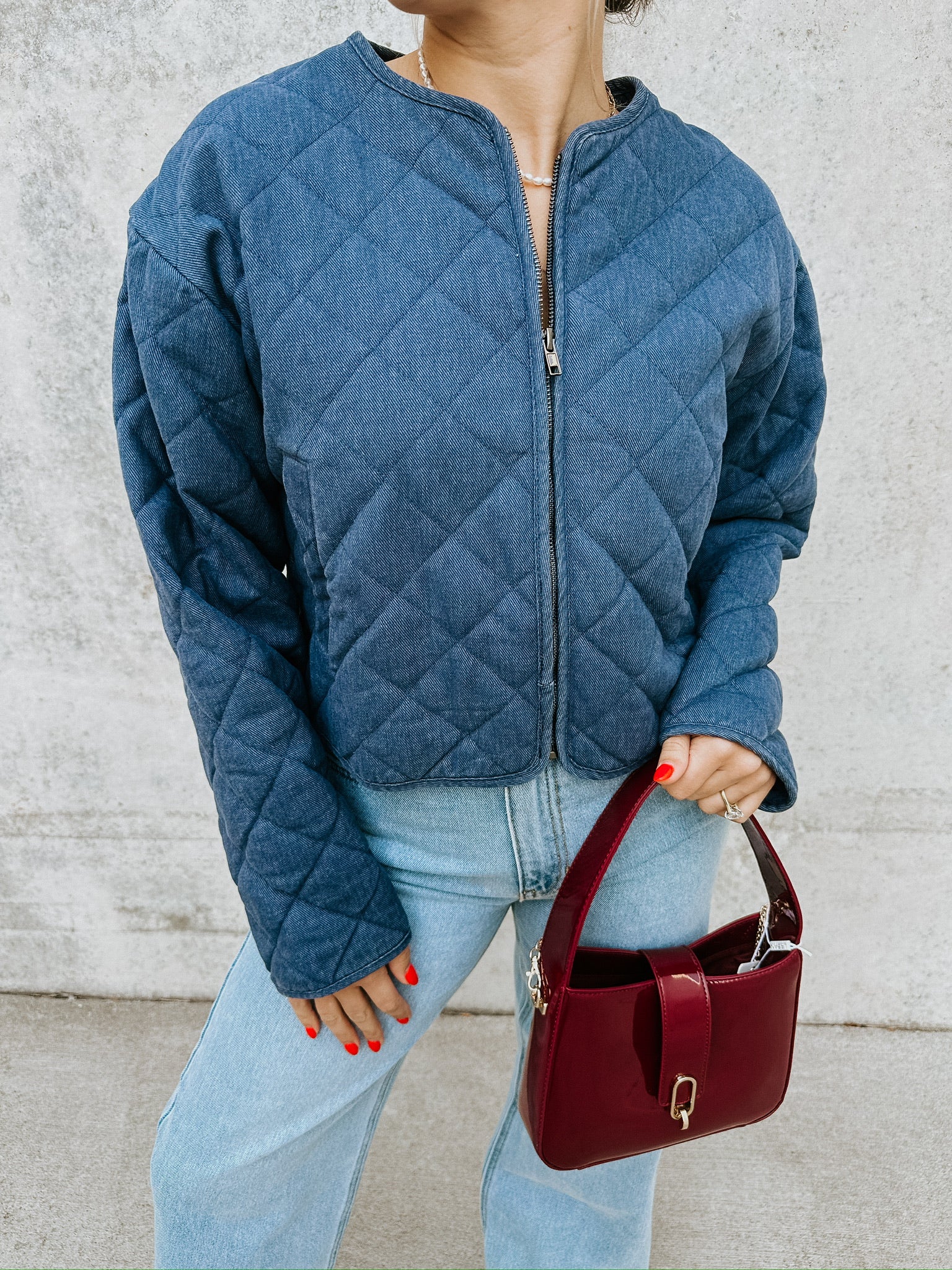 Sadie Quilted Denim Jacket