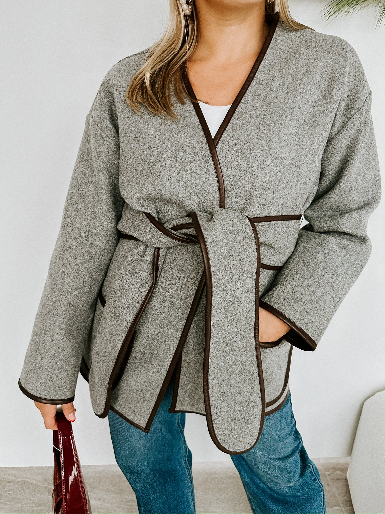 Henry Contrast Belted Coat