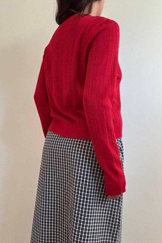 Penny Pointelle Cardigan