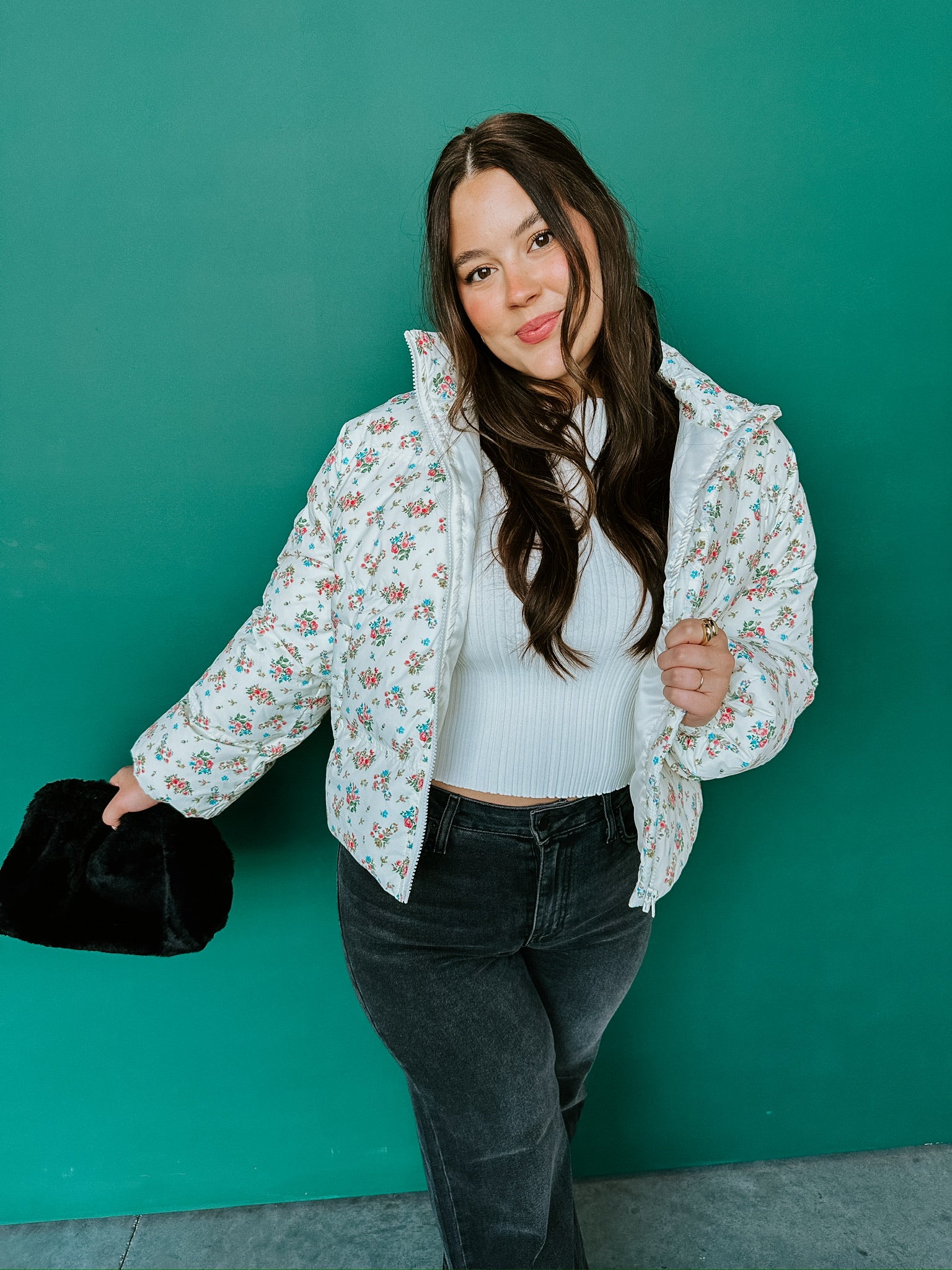 Shelby Floral Puff Jacket