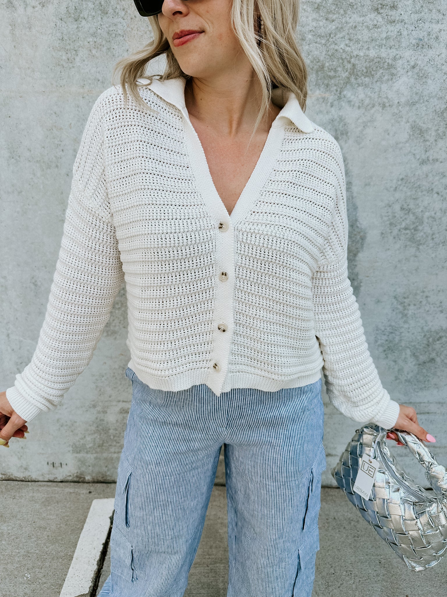 Ivory Knit Cardi