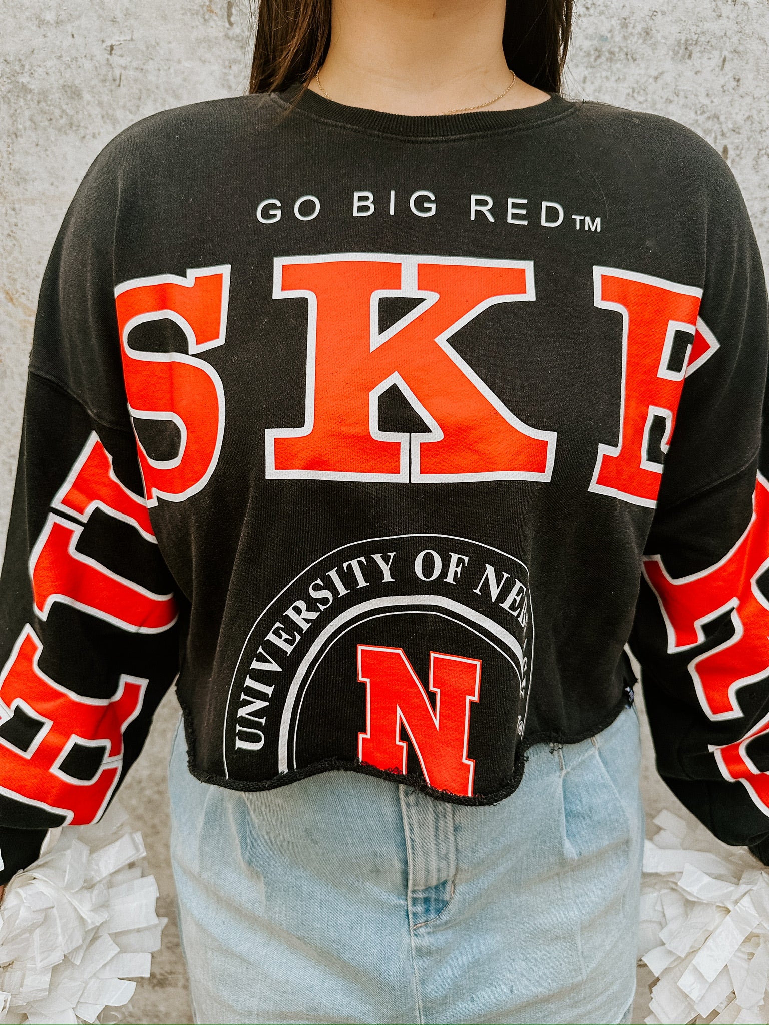 Nebraska Split Cropped Long sleeve