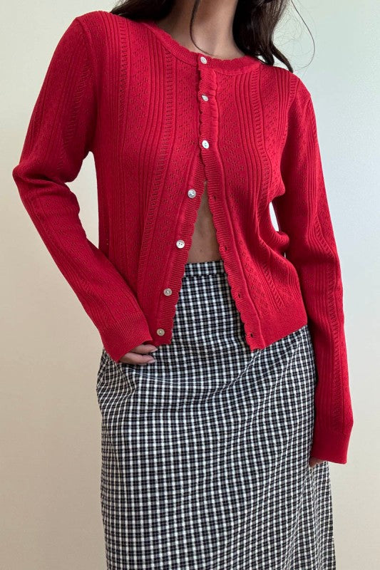 Penny Pointelle Cardigan