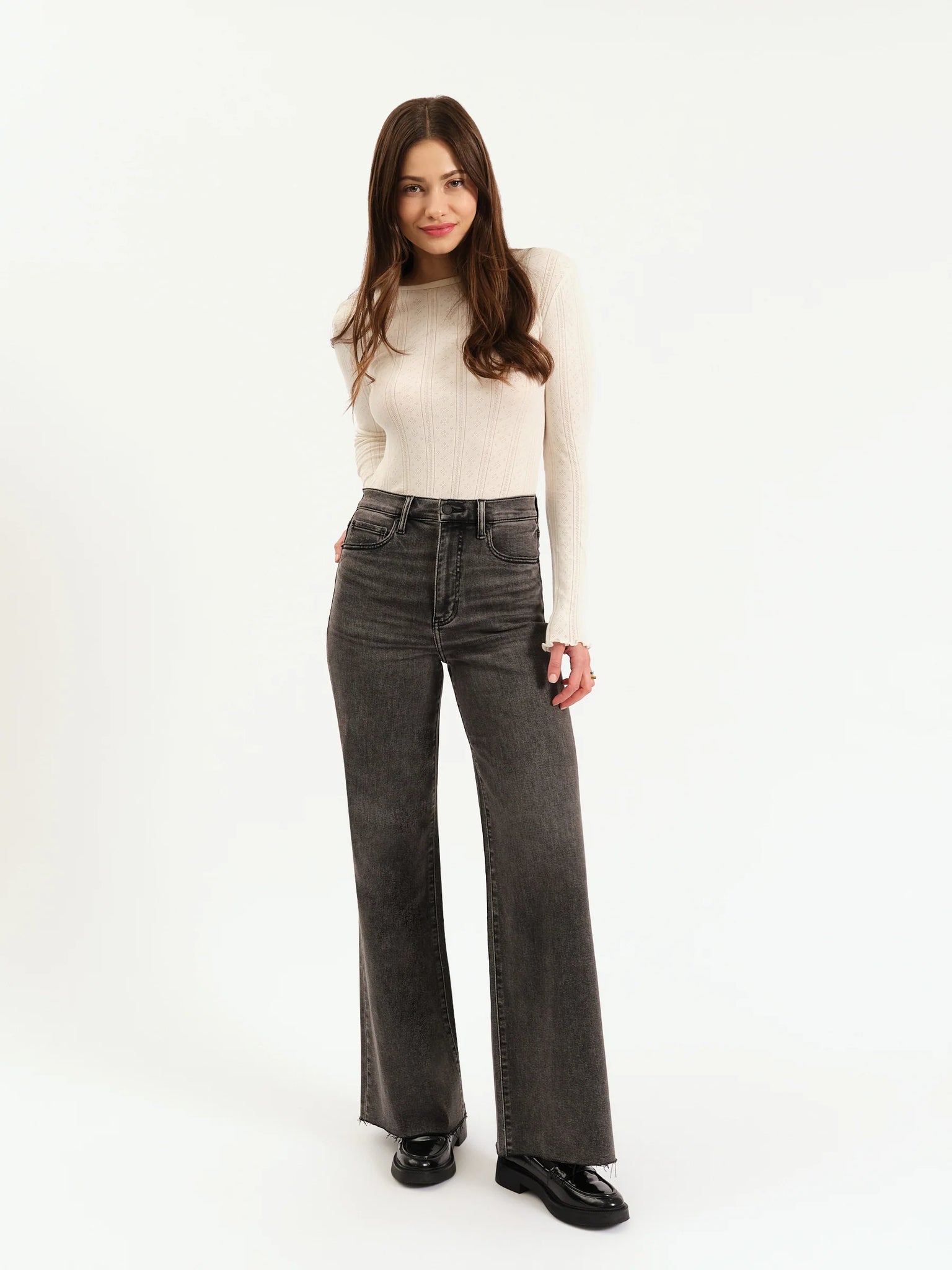 Far Out High Rise Denim- Faded Black