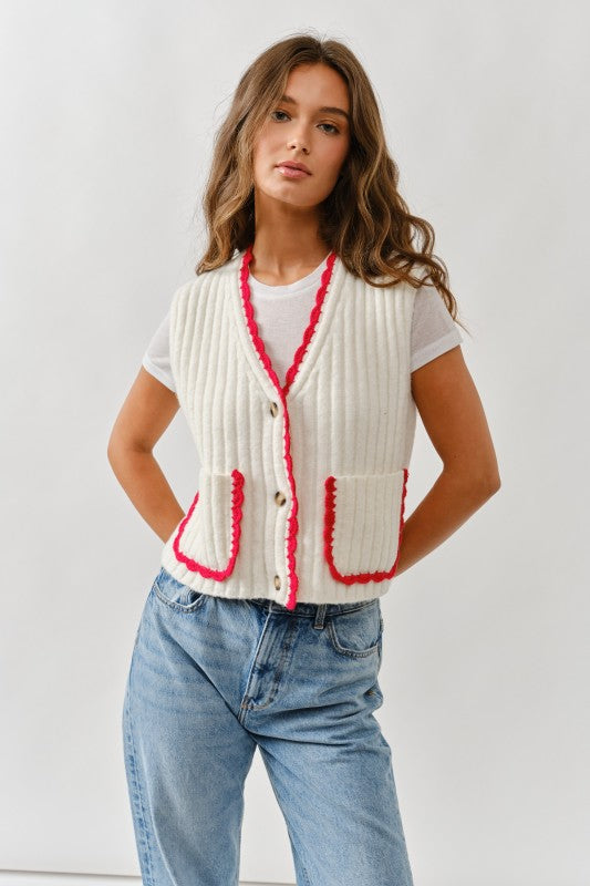 Hattie Contrast Sweater Vest
