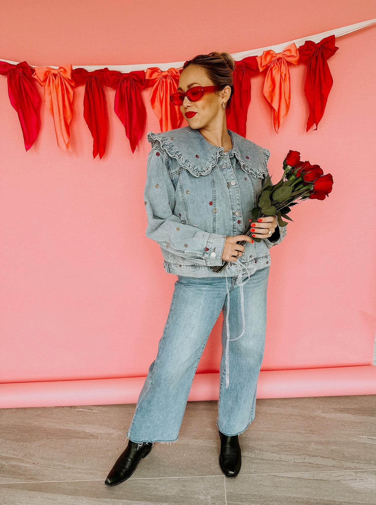 Maren Embroidered Denim Jacket