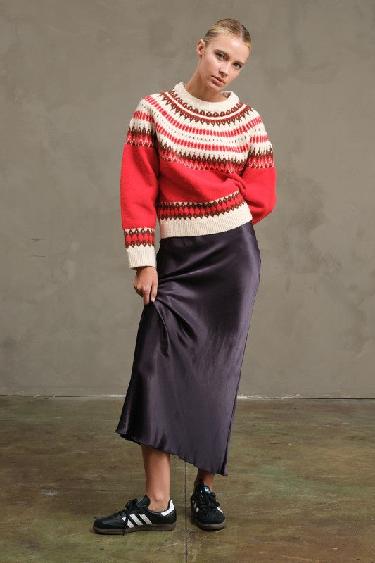 Eve Satin Midi Skirt