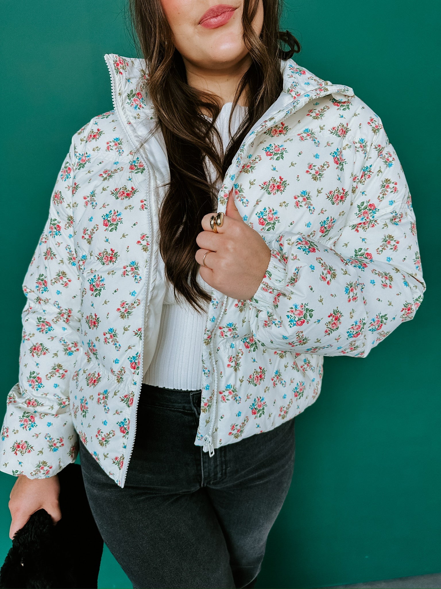 Shelby Floral Puff Jacket