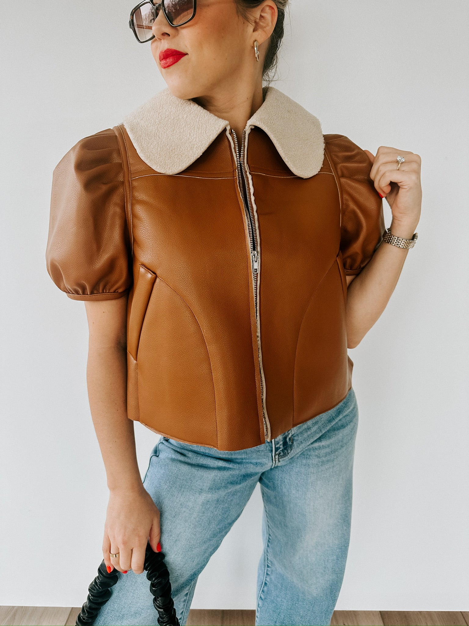 Freya Faux Leather Top