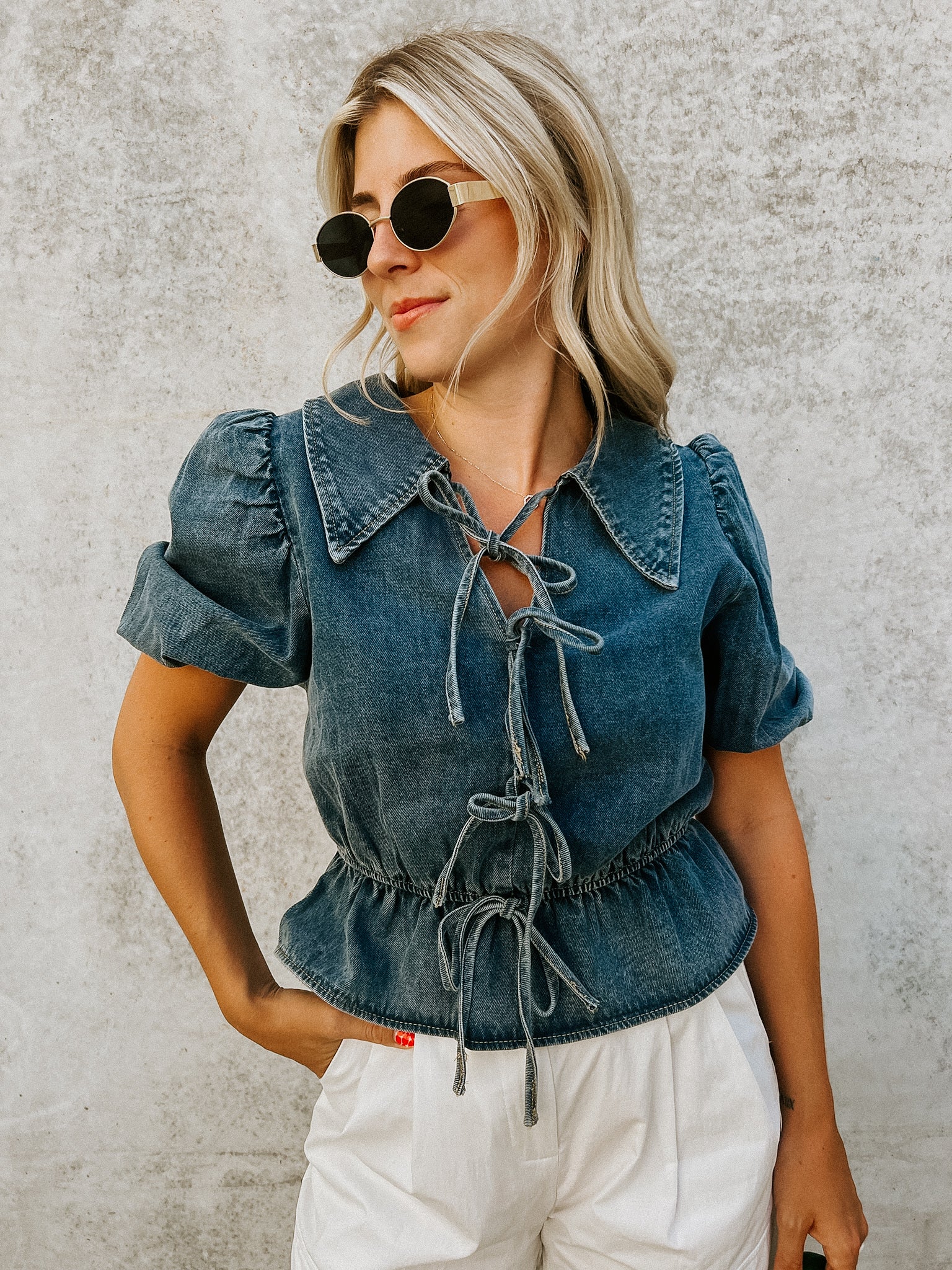 Ashton Denim Blouse