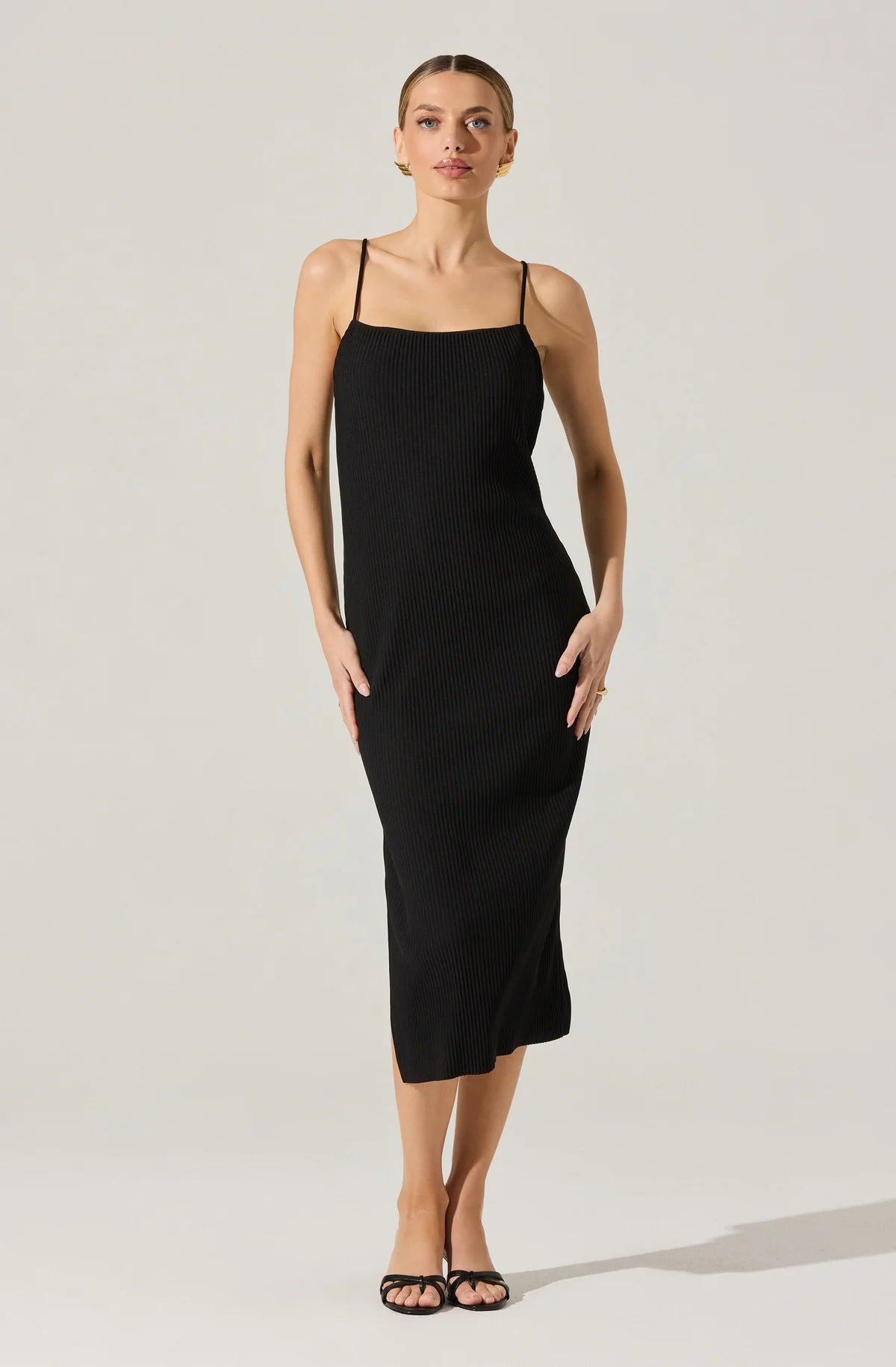 midi dress with slit casual Marcella | Eliana Slit Dress in Pink | Women's Size Large | Ponte