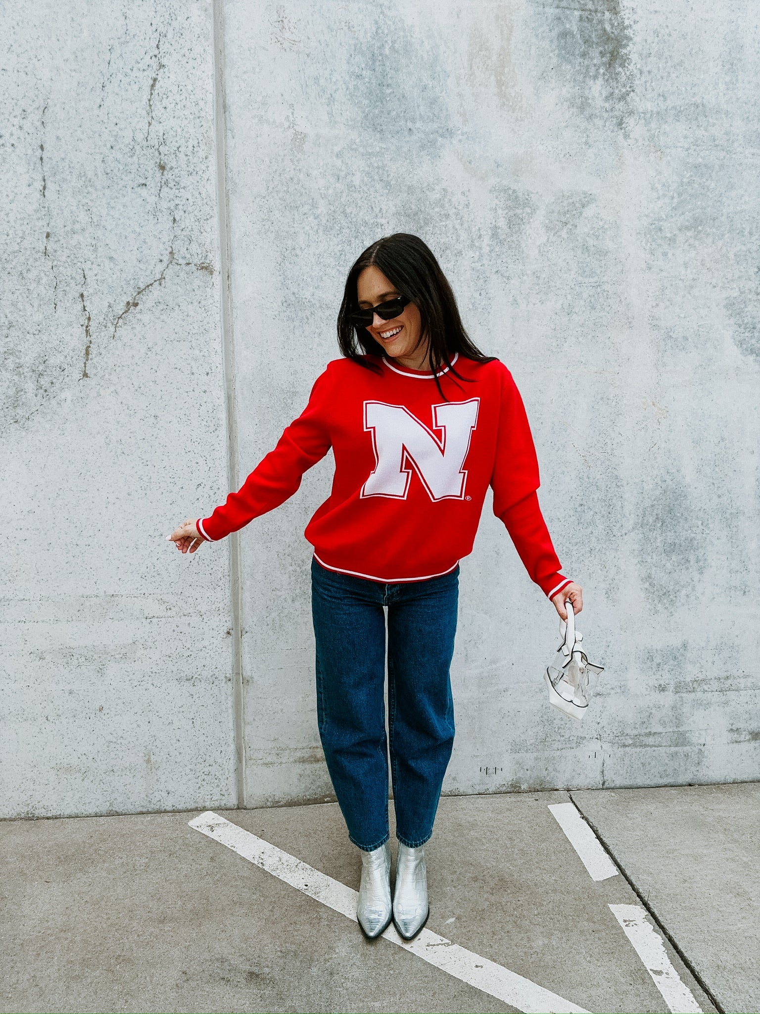 Nebraska Wicks Woven Sweater