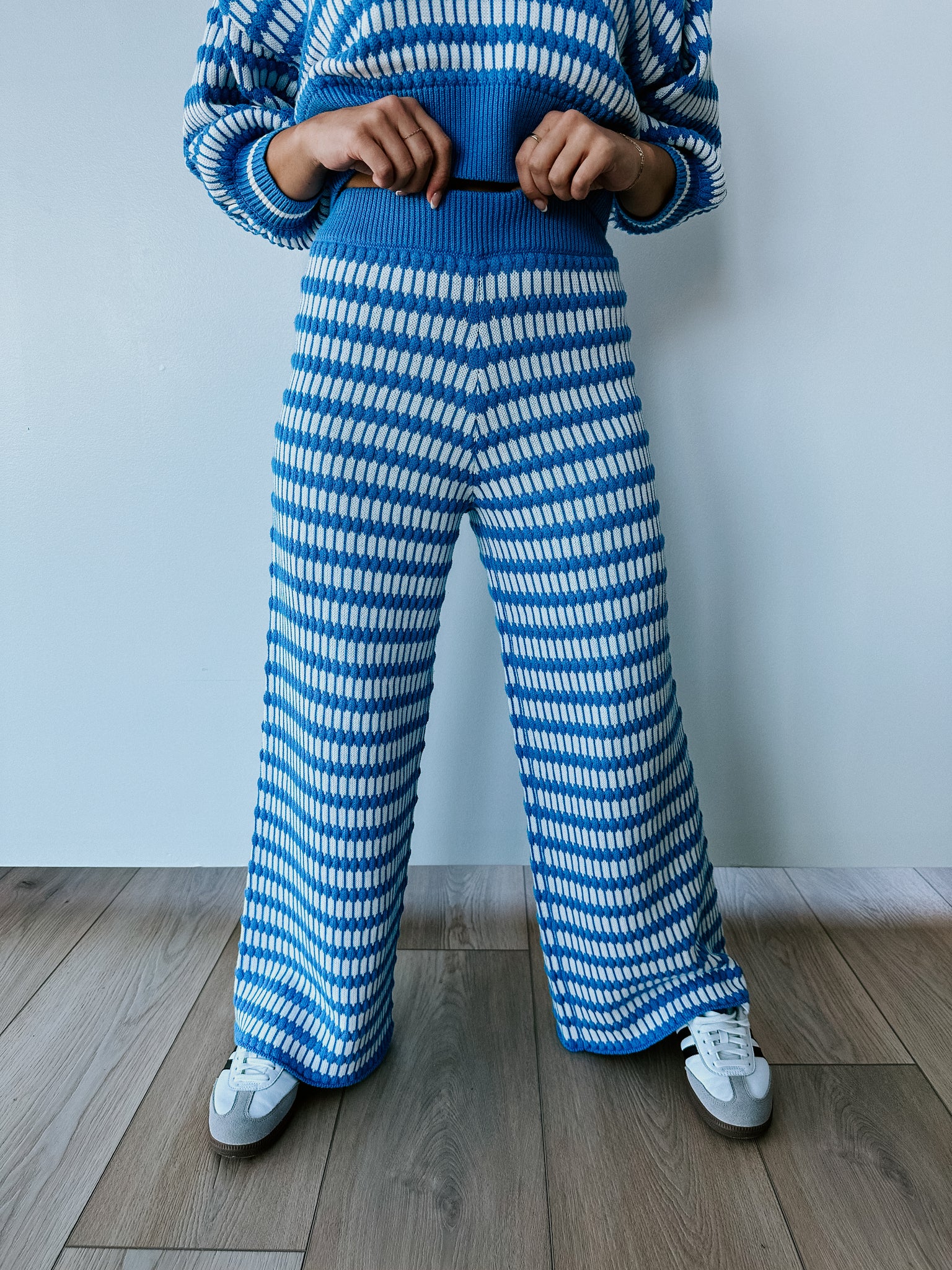RESTOCK: Natalie Knit Pants- Blue