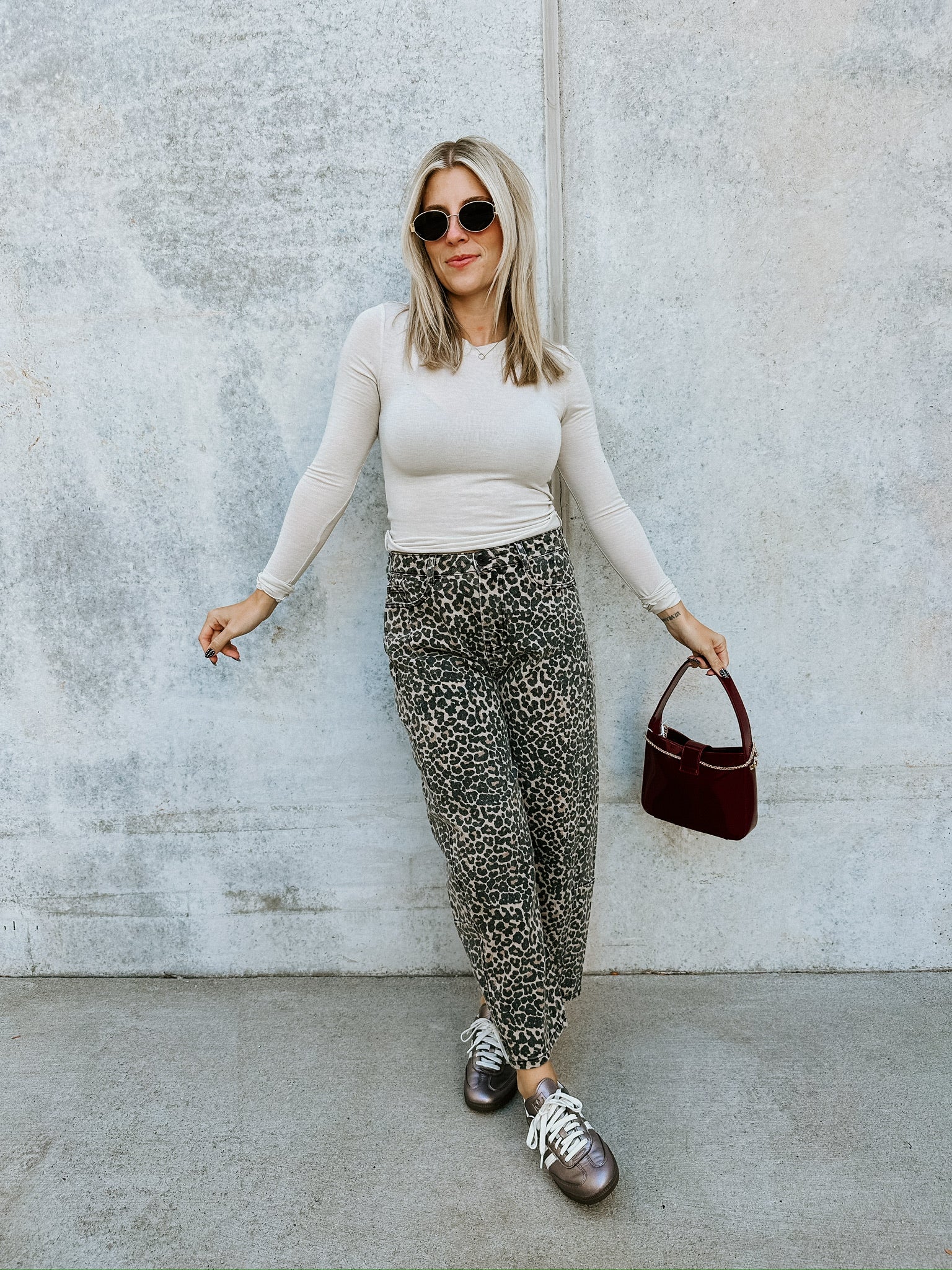 RESTOCK: Cece Leopard Barrel Pants