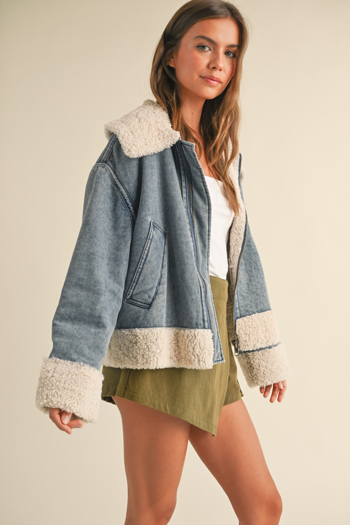 Dani Denim Sherpa Jacket