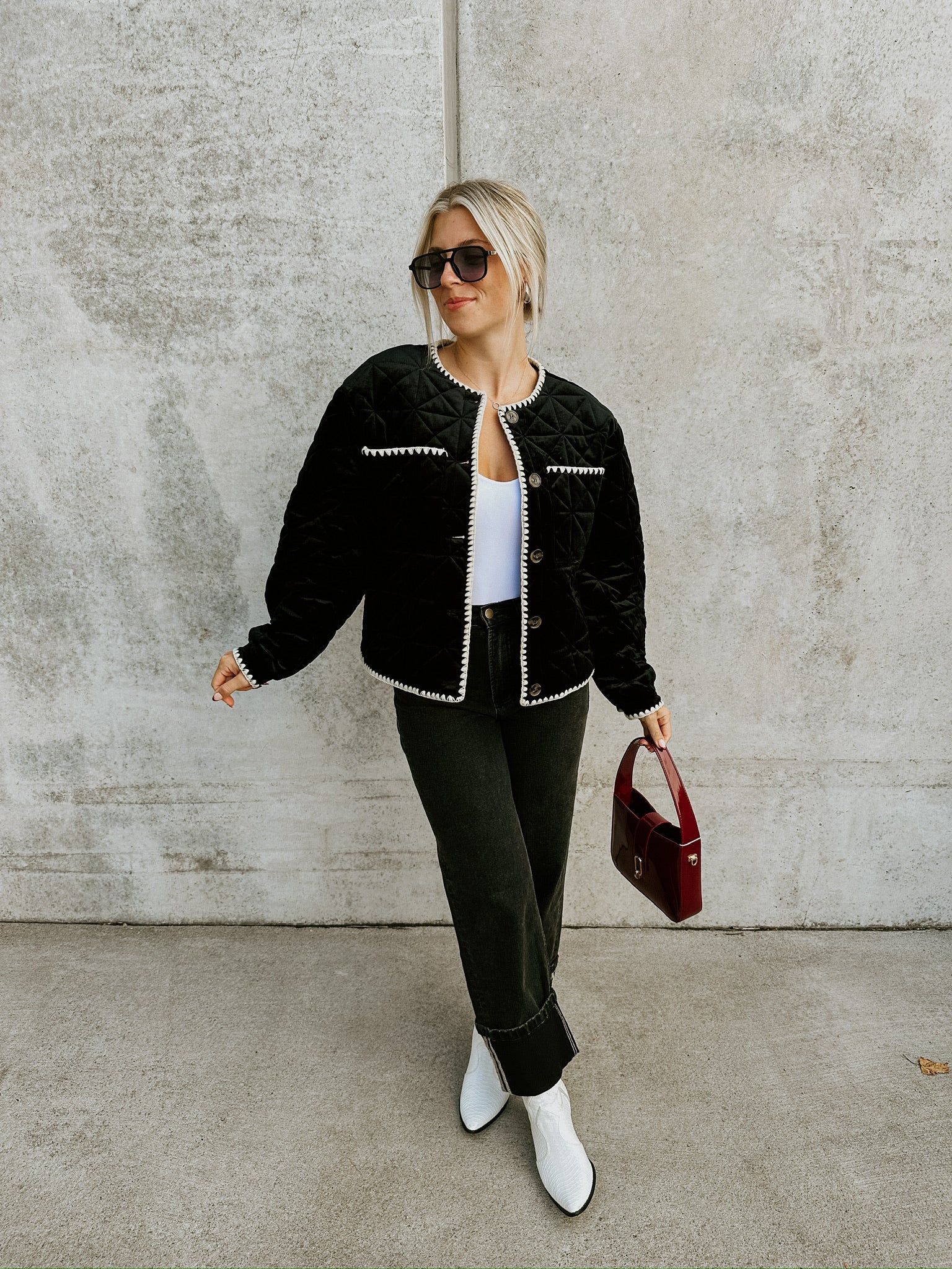 Christine Velvet Contrast Jacket