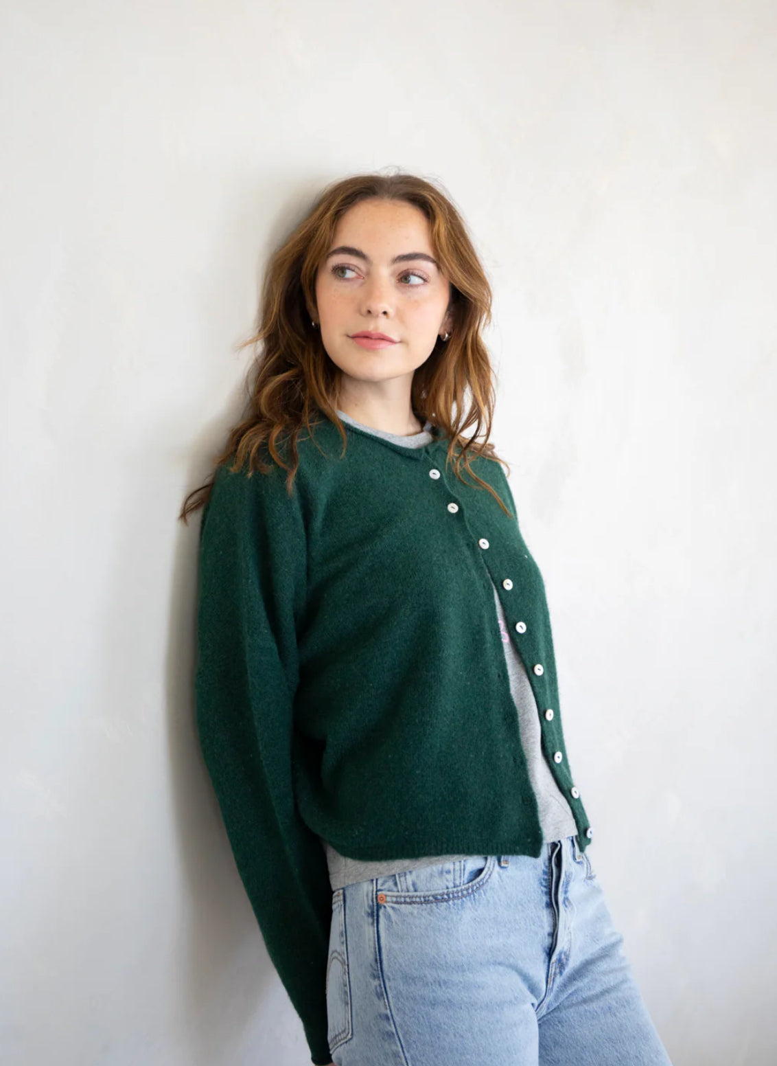 Piper Cardi- Forest Green