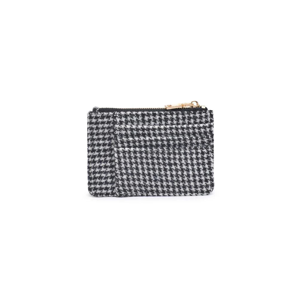 Afina Houndstooth Card Holder- Black/White