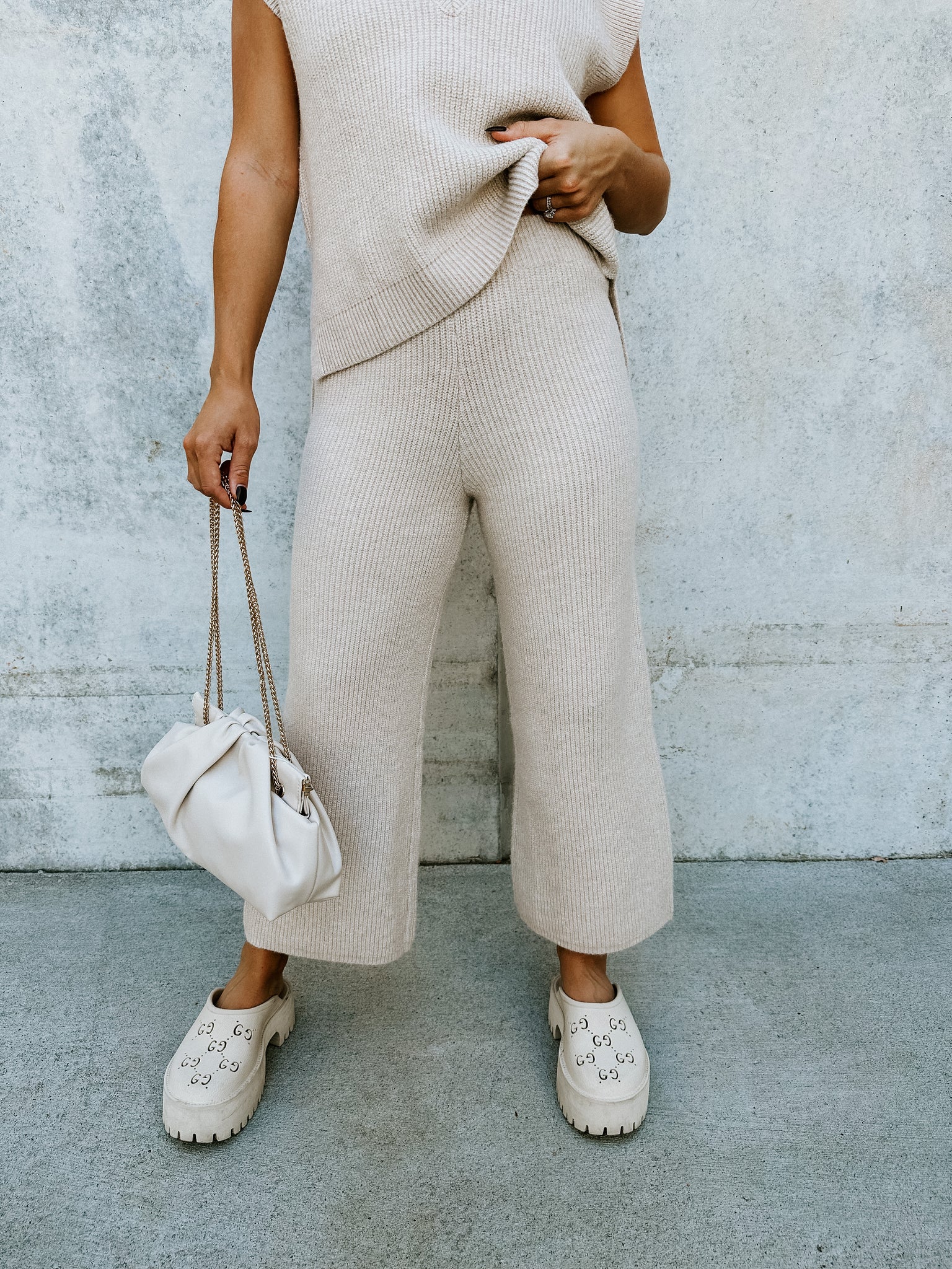 Olivia Sweater Pants - Beige