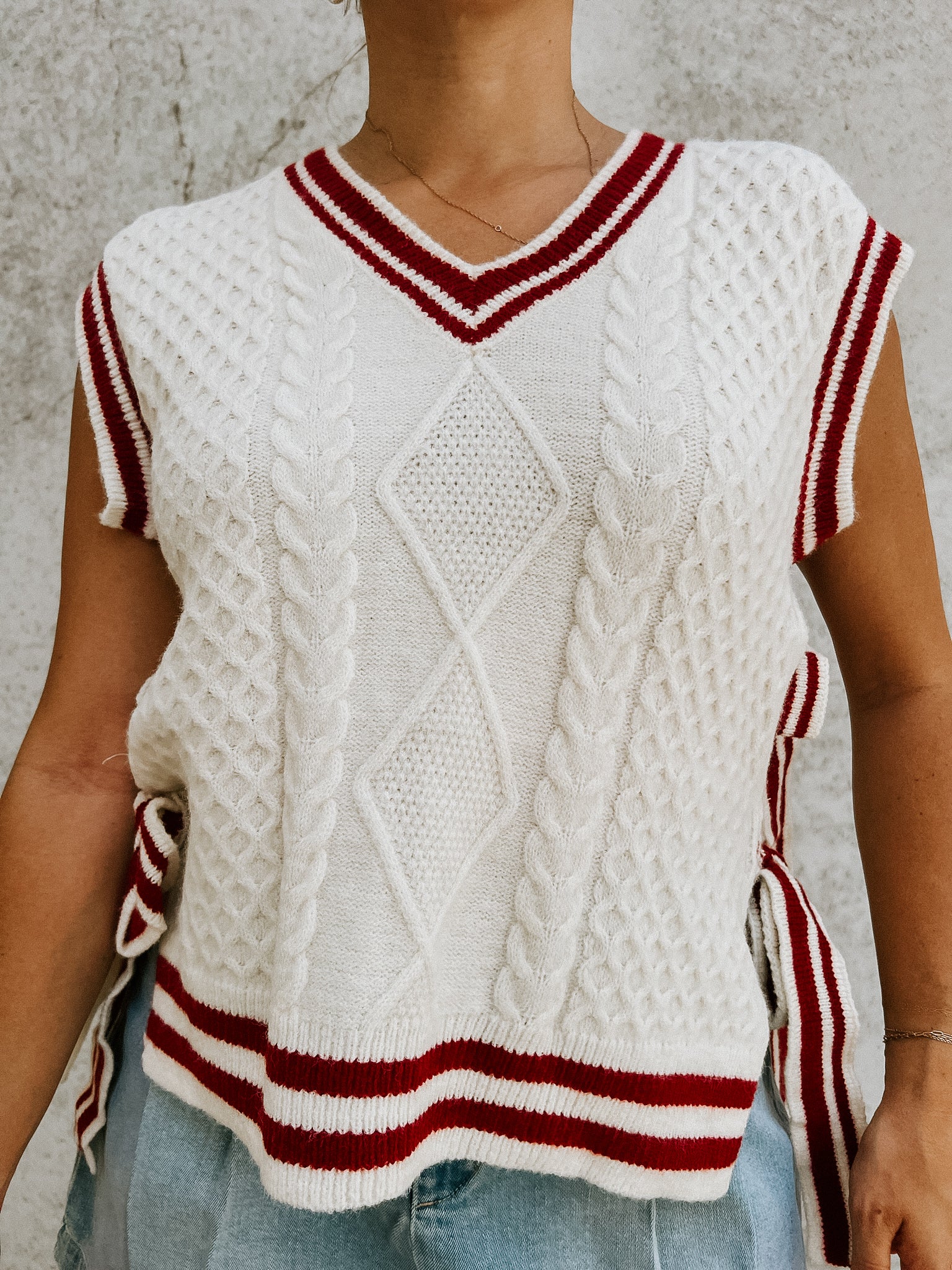 Francesca Tie Sweater Vest