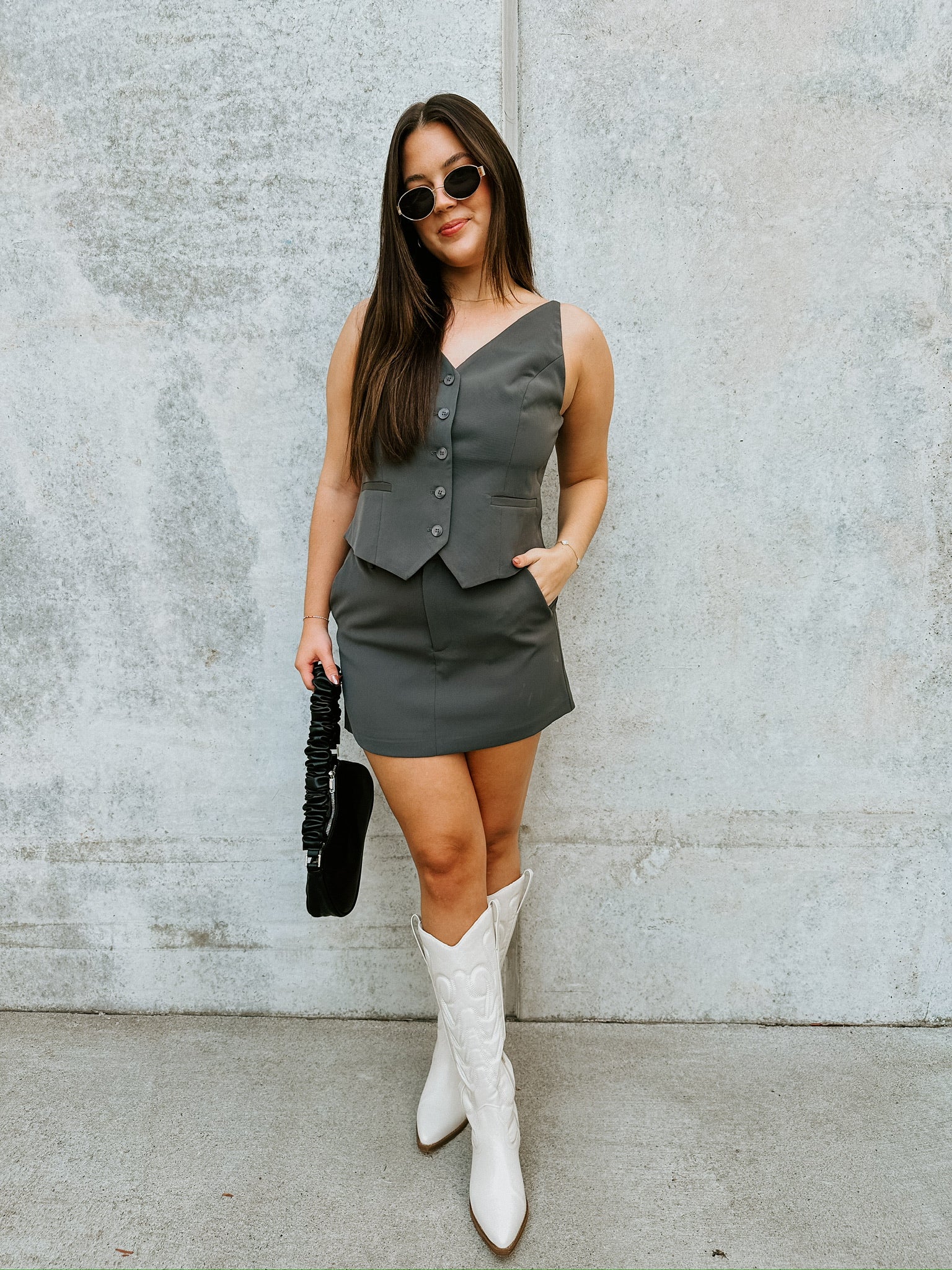 Tailored Button Up V-Neck Vest