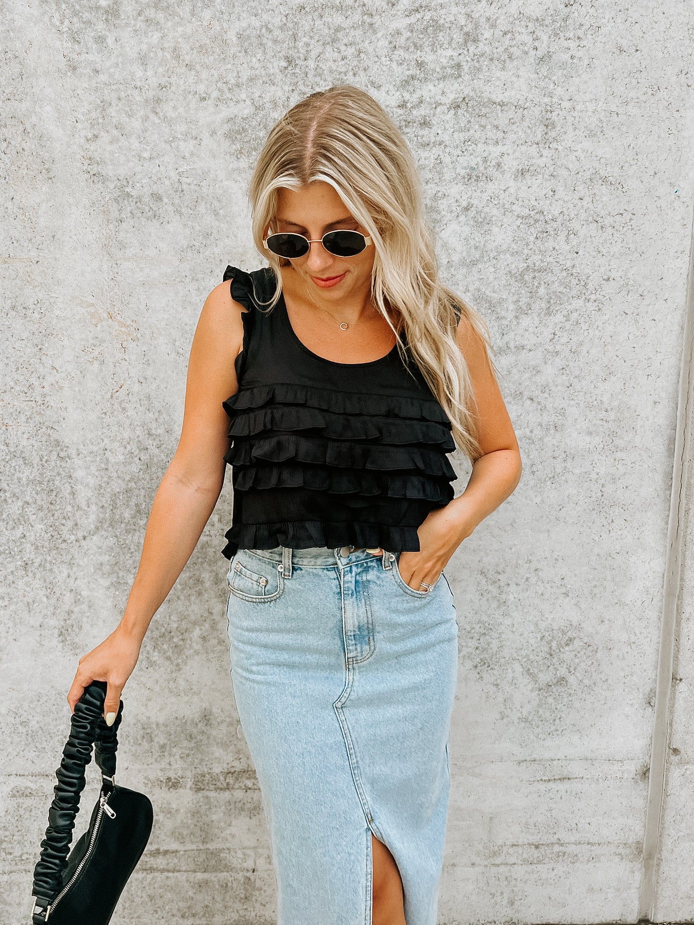 Shae Ruffle Top