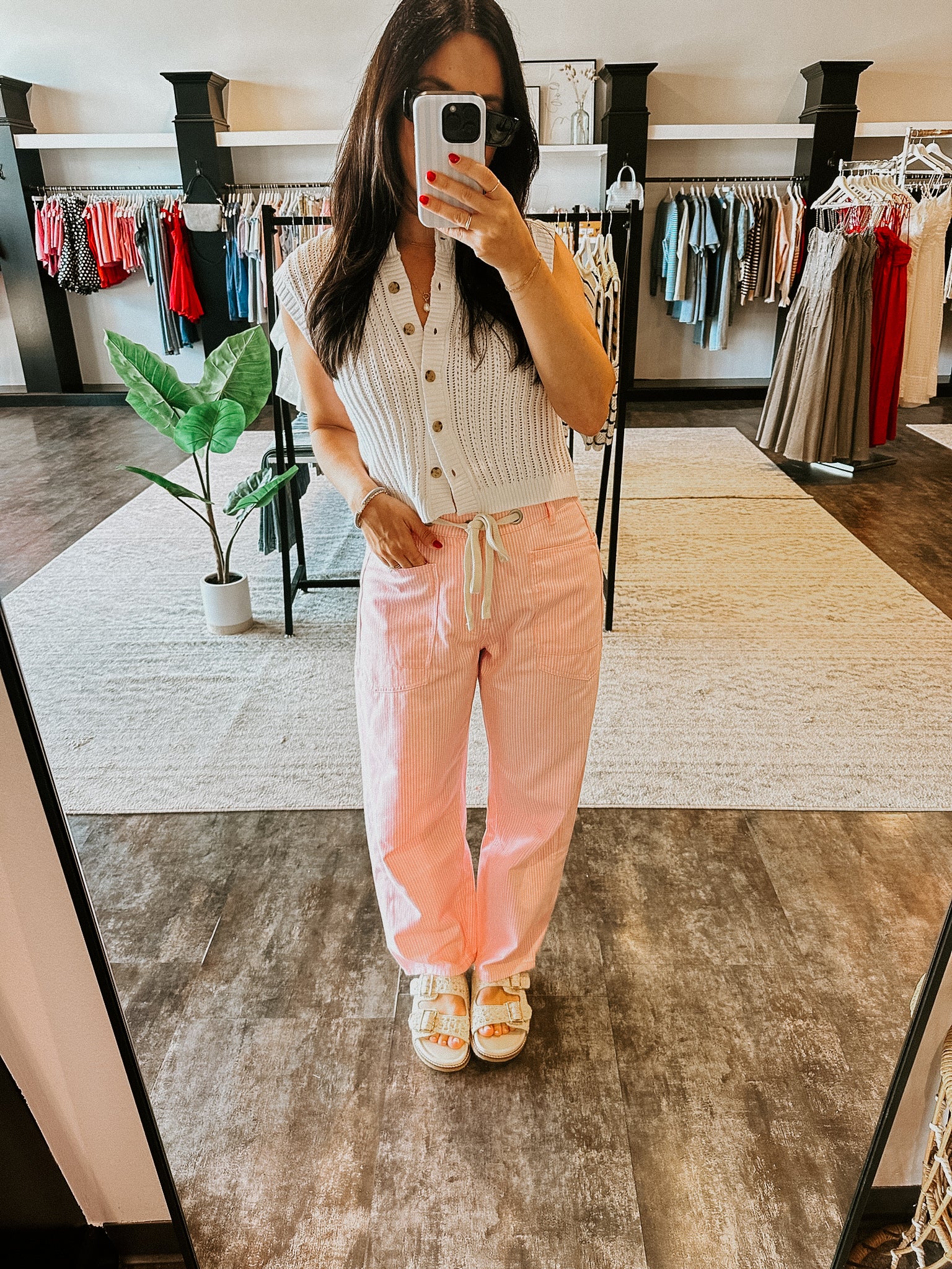 Emma Stripe Barrel Pant