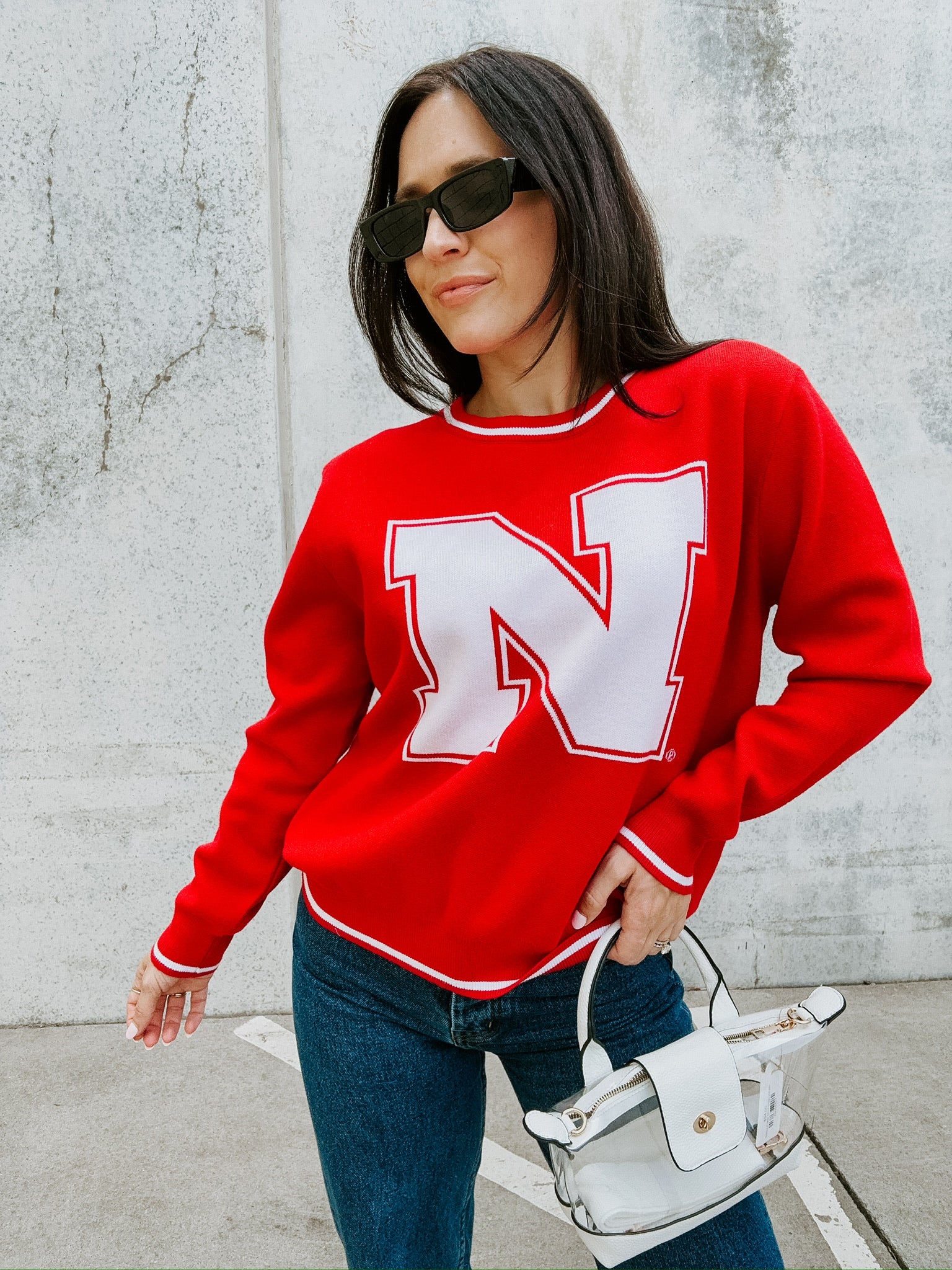 Nebraska Wicks Woven Sweater