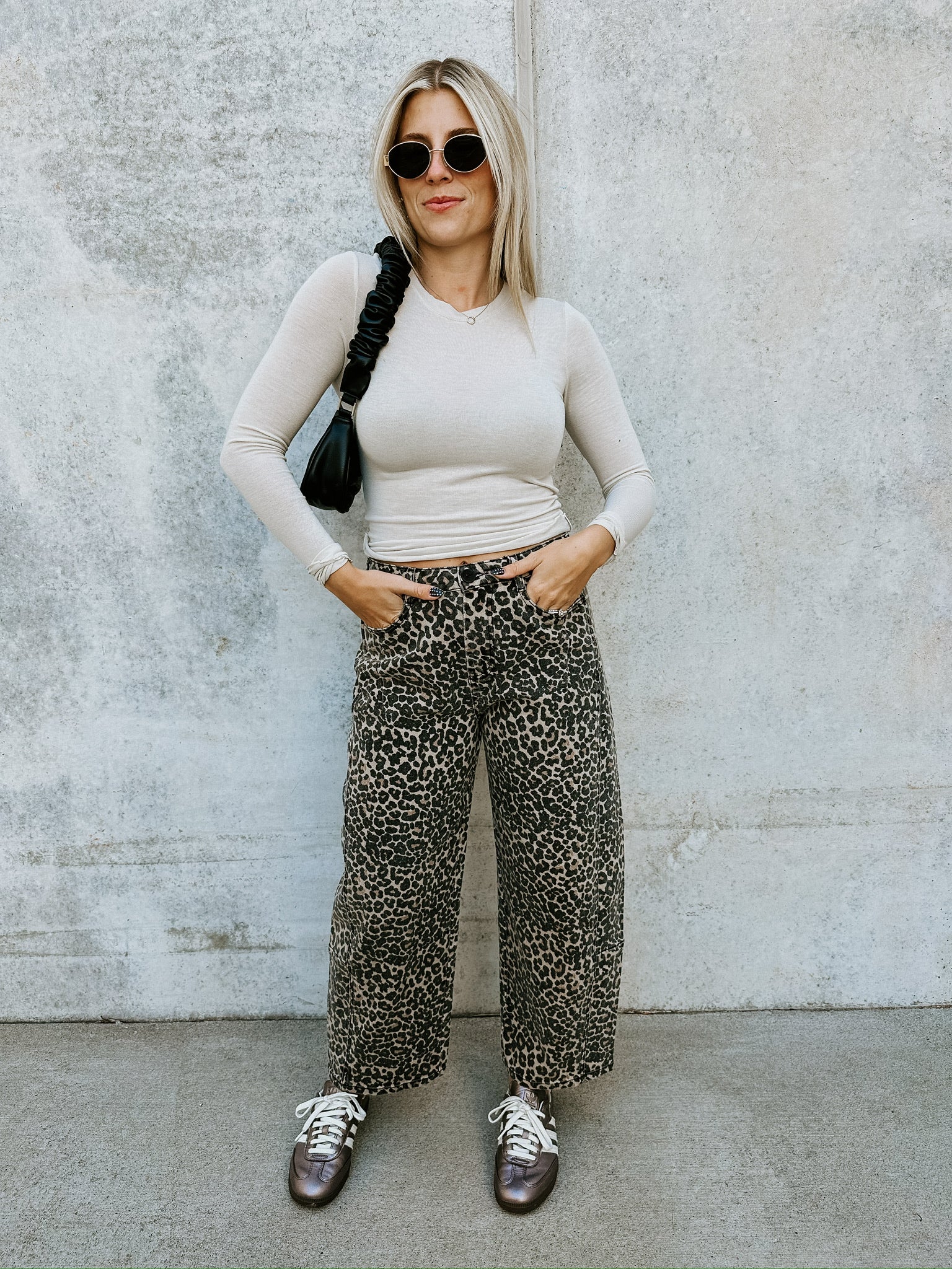 RESTOCK: Cece Leopard Barrel Pants