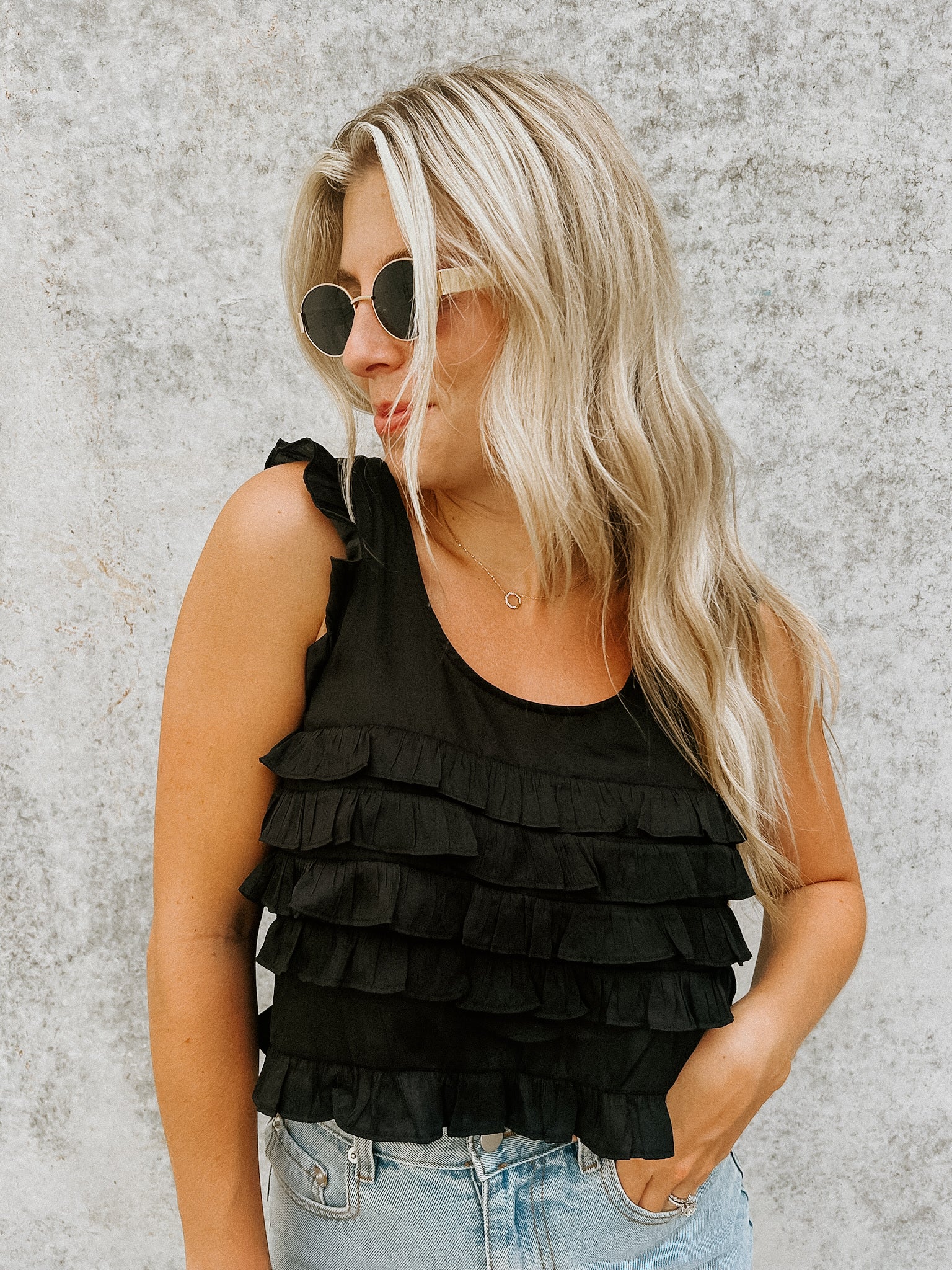 Shae Ruffle Top