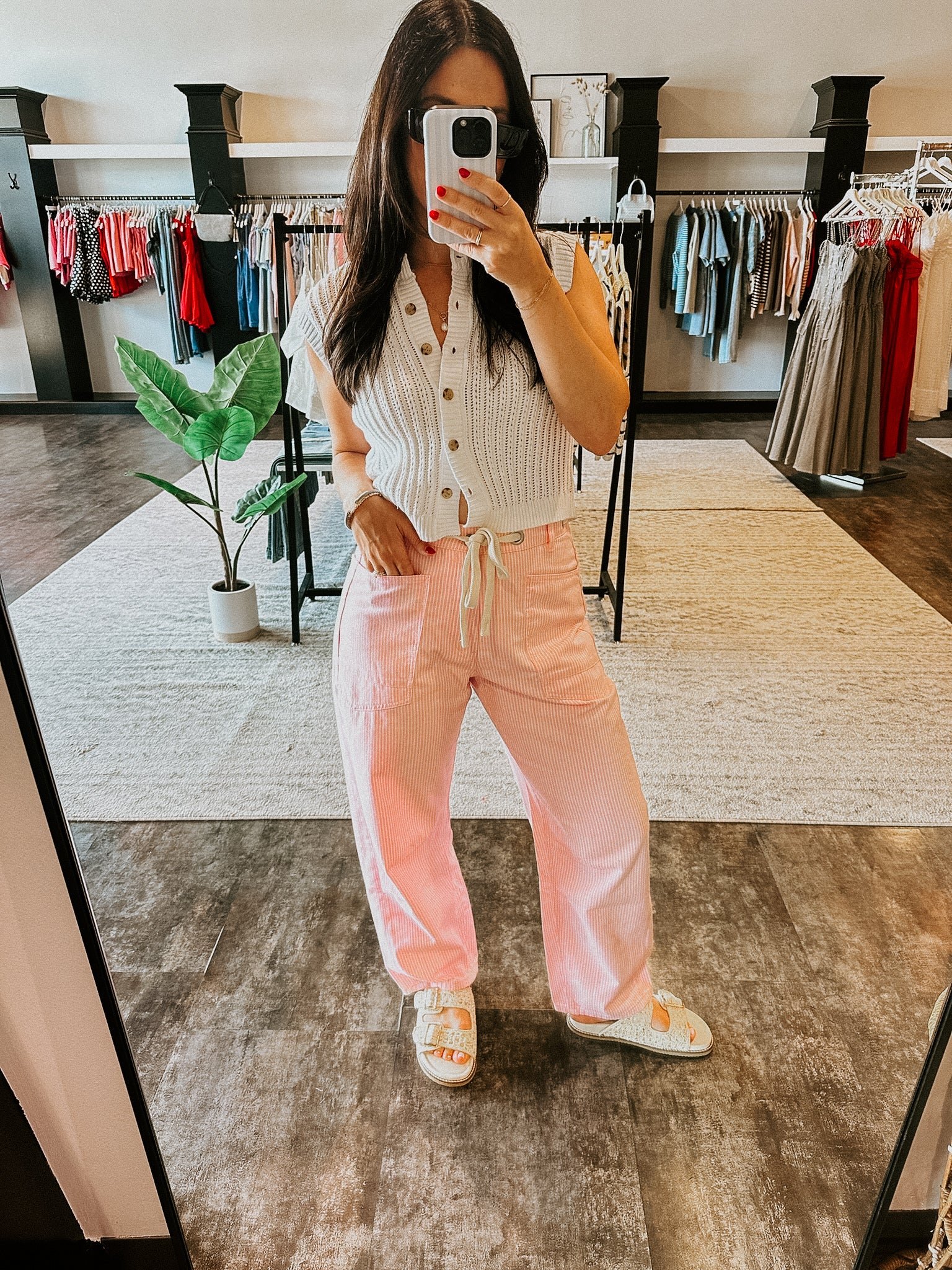 Emma Stripe Barrel Pant