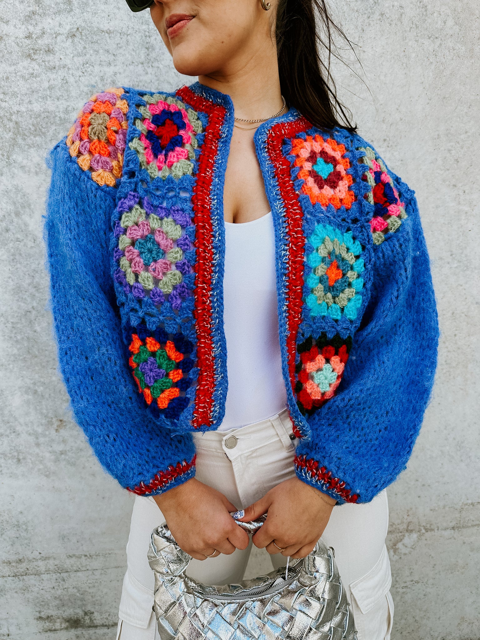 Embroidered Crochet Cardi