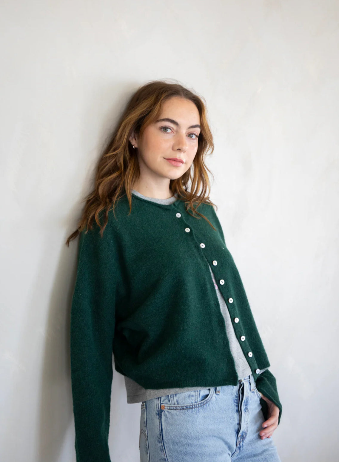 Piper Cardi- Forest Green