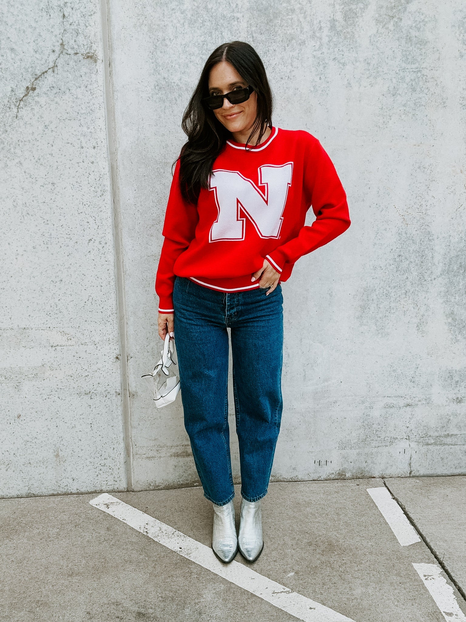 Nebraska Wicks Woven Sweater