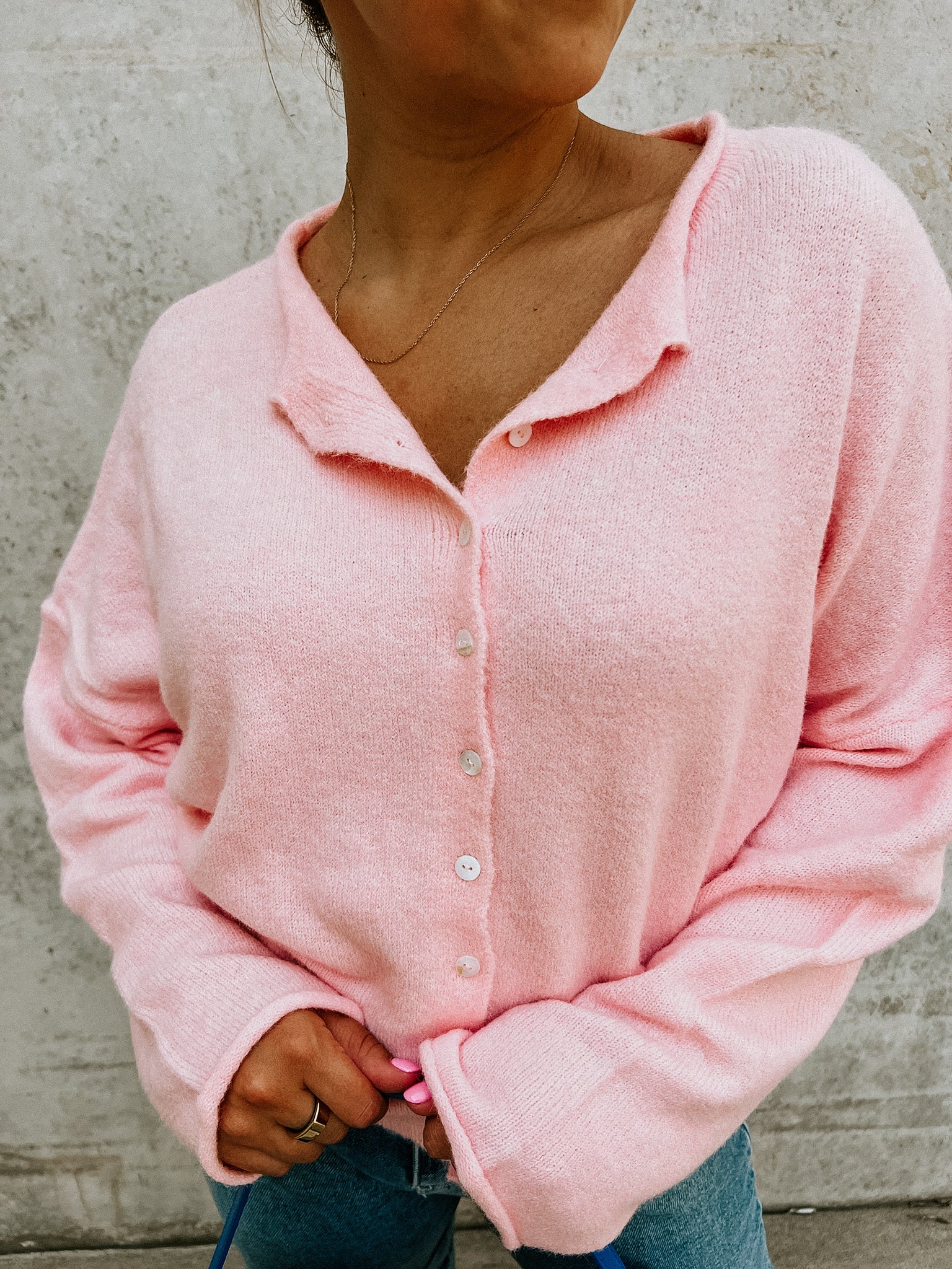 Piper Cardi- Baby Pink