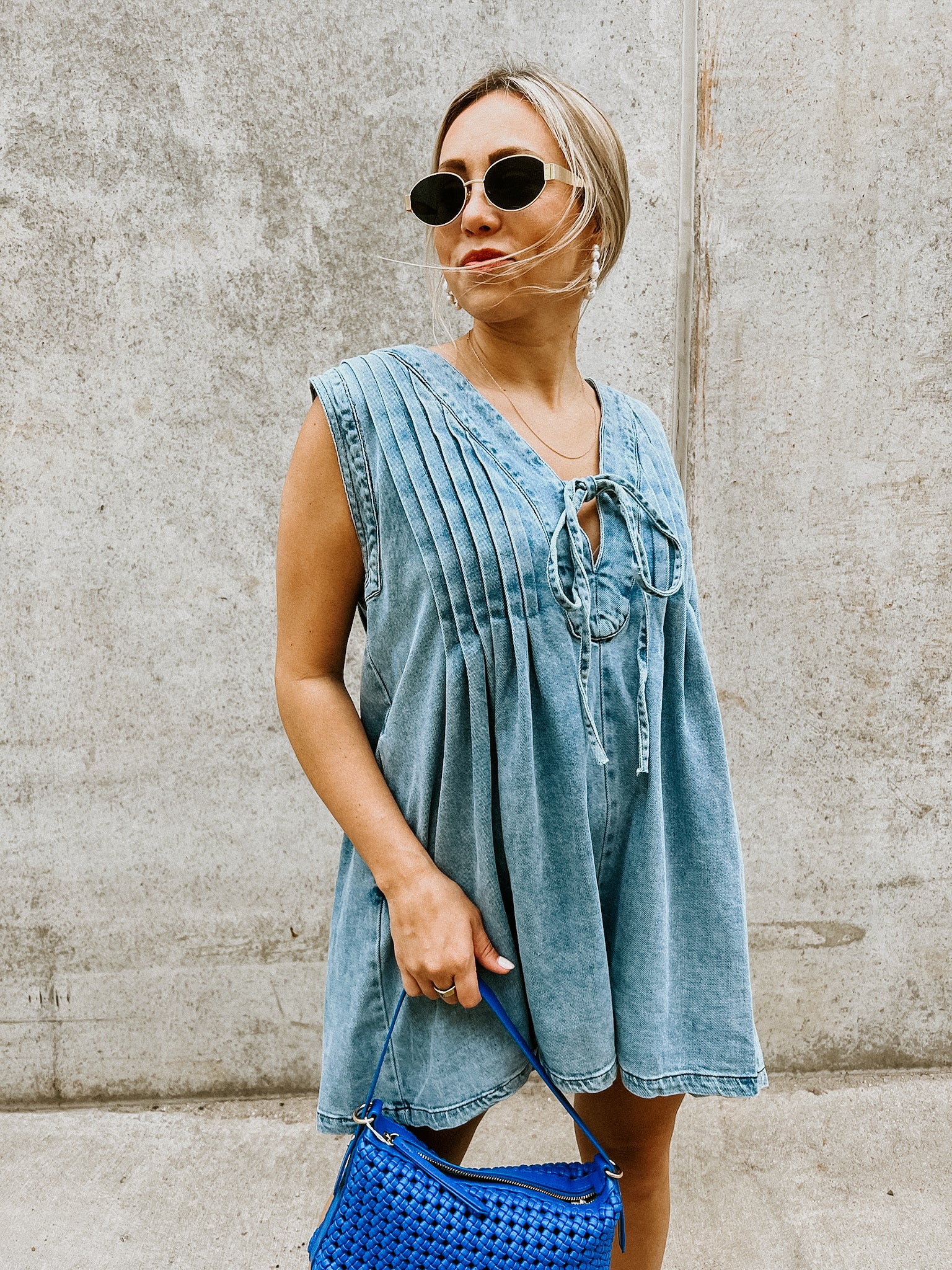 Rory Denim Romper