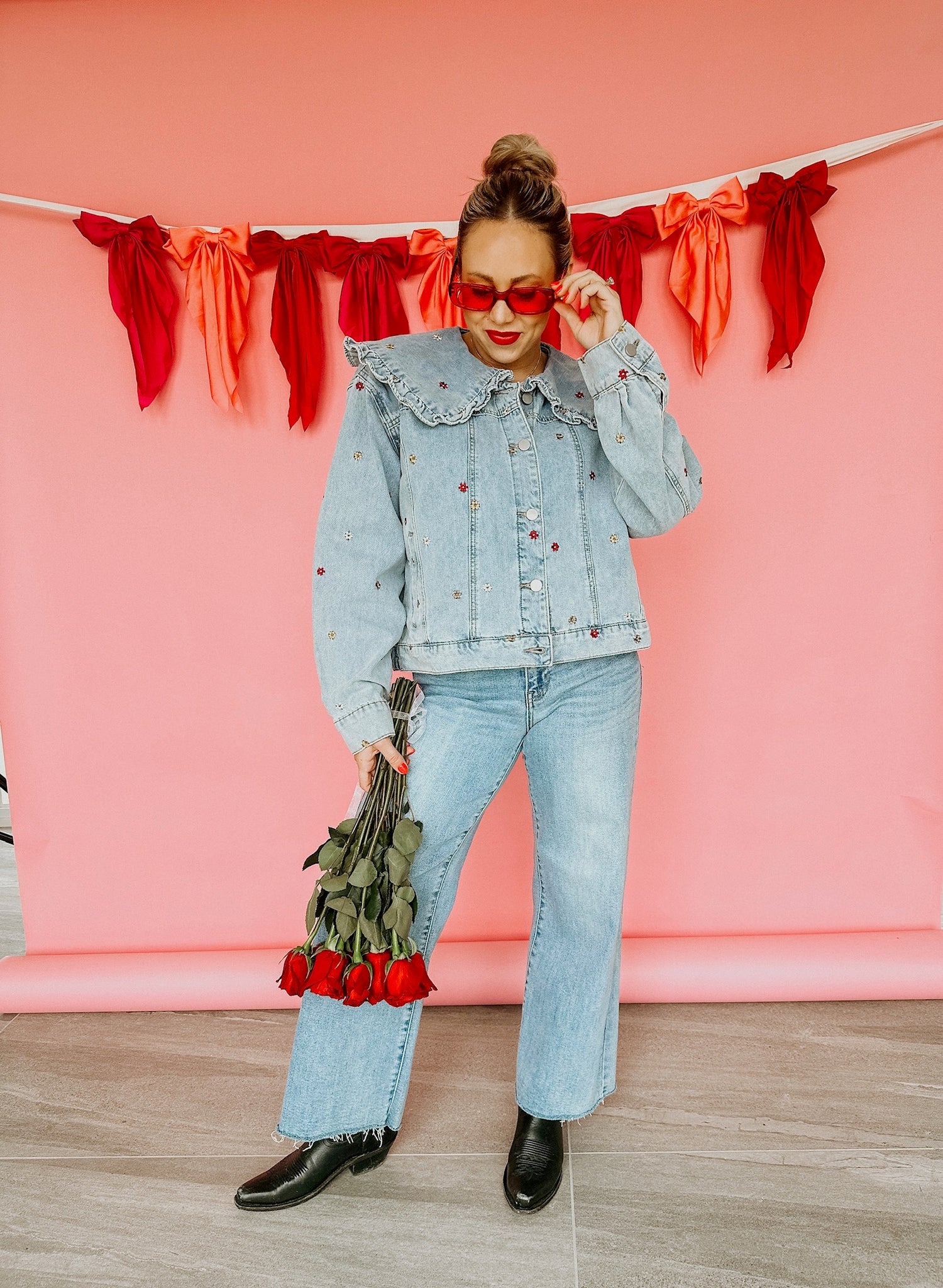 Maren Embroidered Denim Jacket