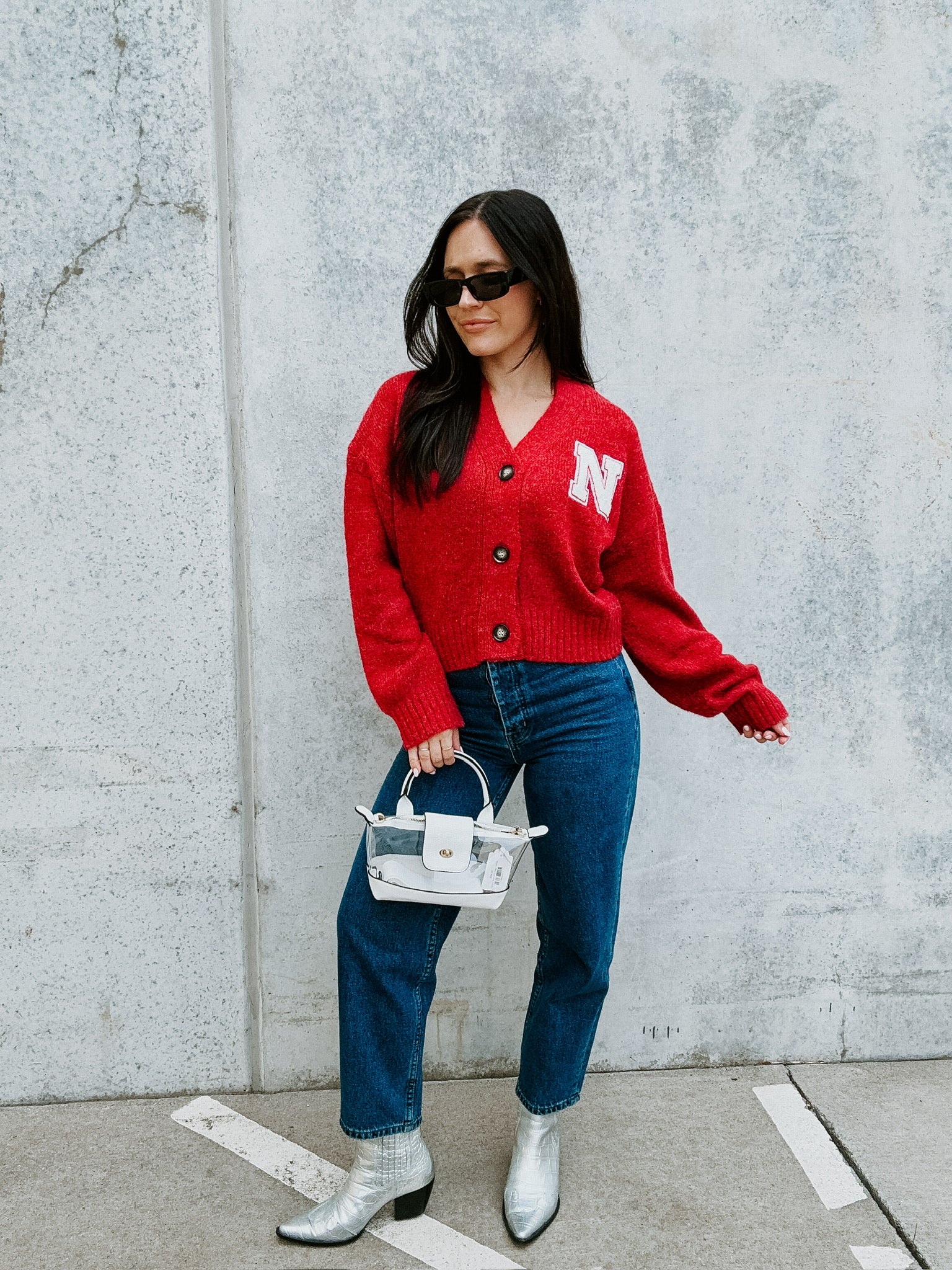 Nebraska Chenille Patch Cardigan