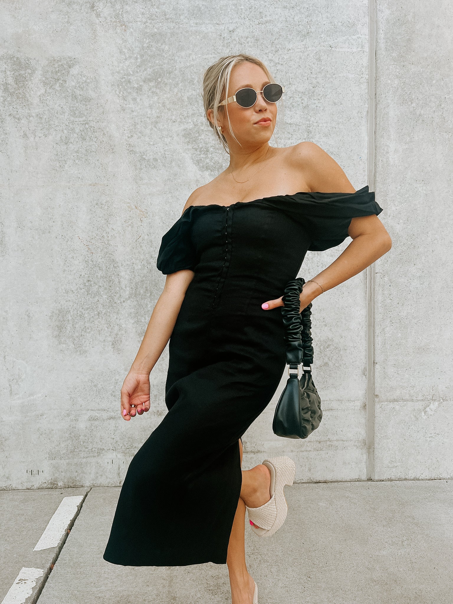 Opal Off-Shoulder Midi Dress