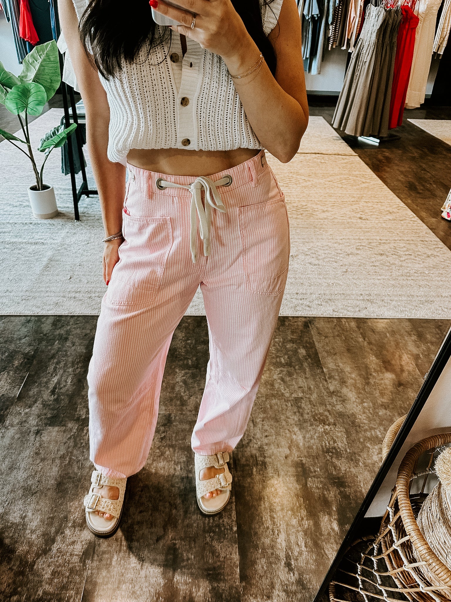Emma Stripe Barrel Pant