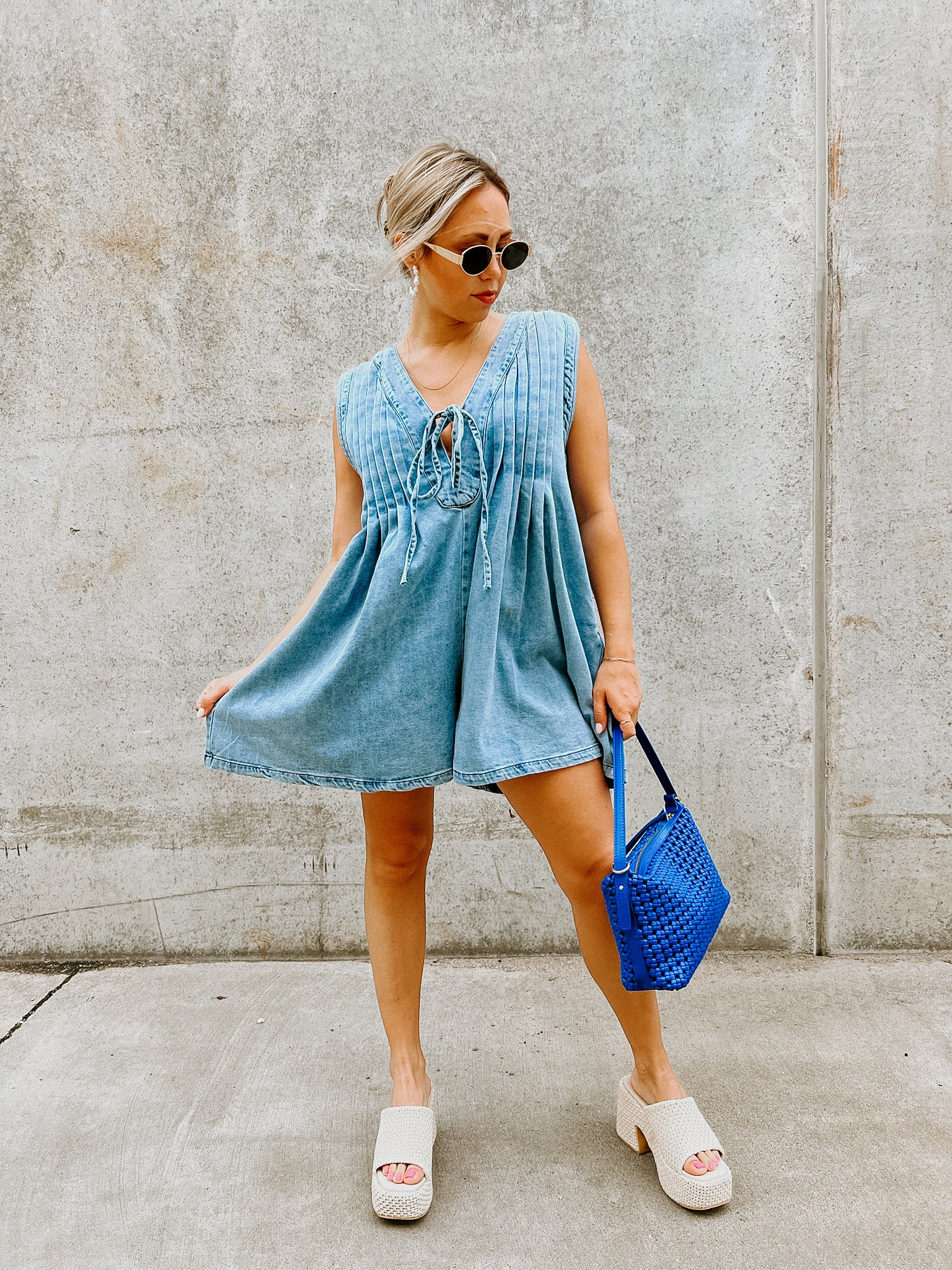 Rory Denim Romper