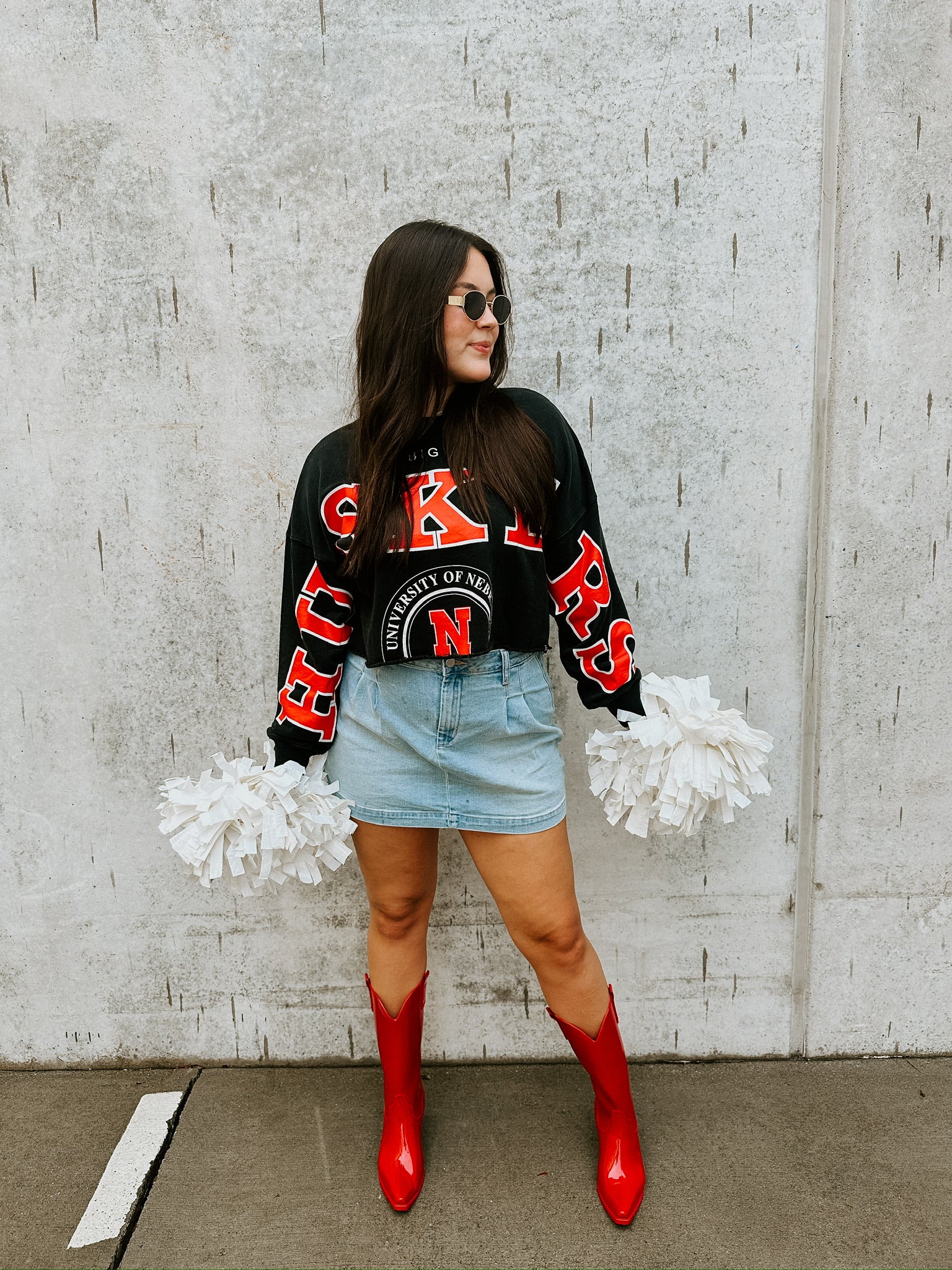 Nebraska Split Cropped Long sleeve