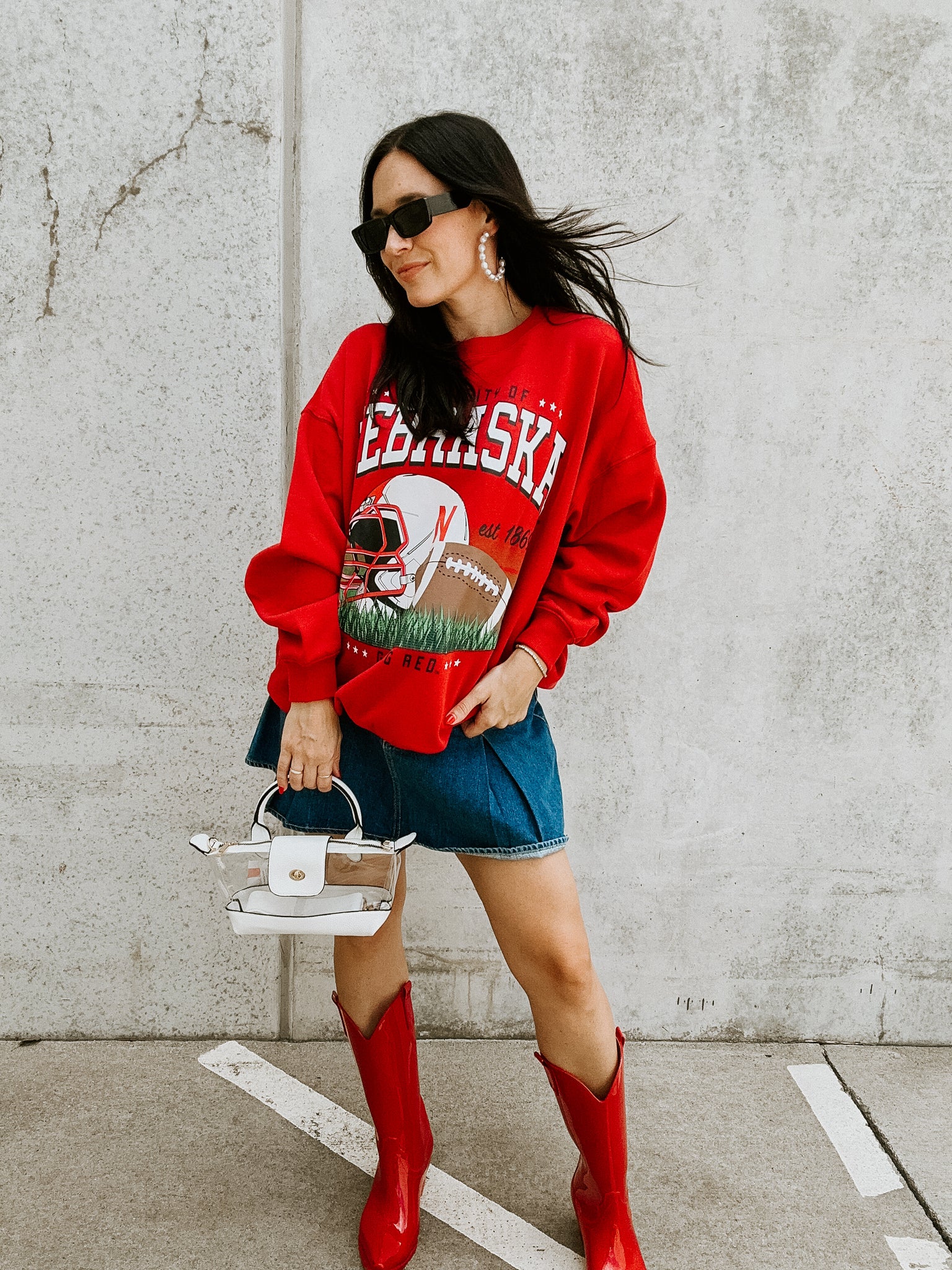 Nebraska Helmet Crewneck