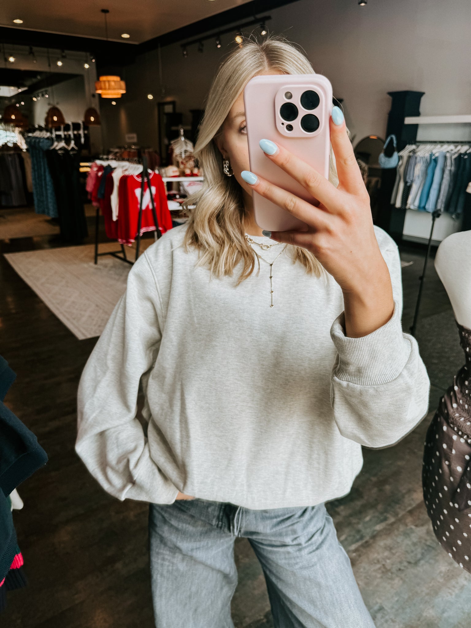 Bella Bubble Hem Sweatshirt