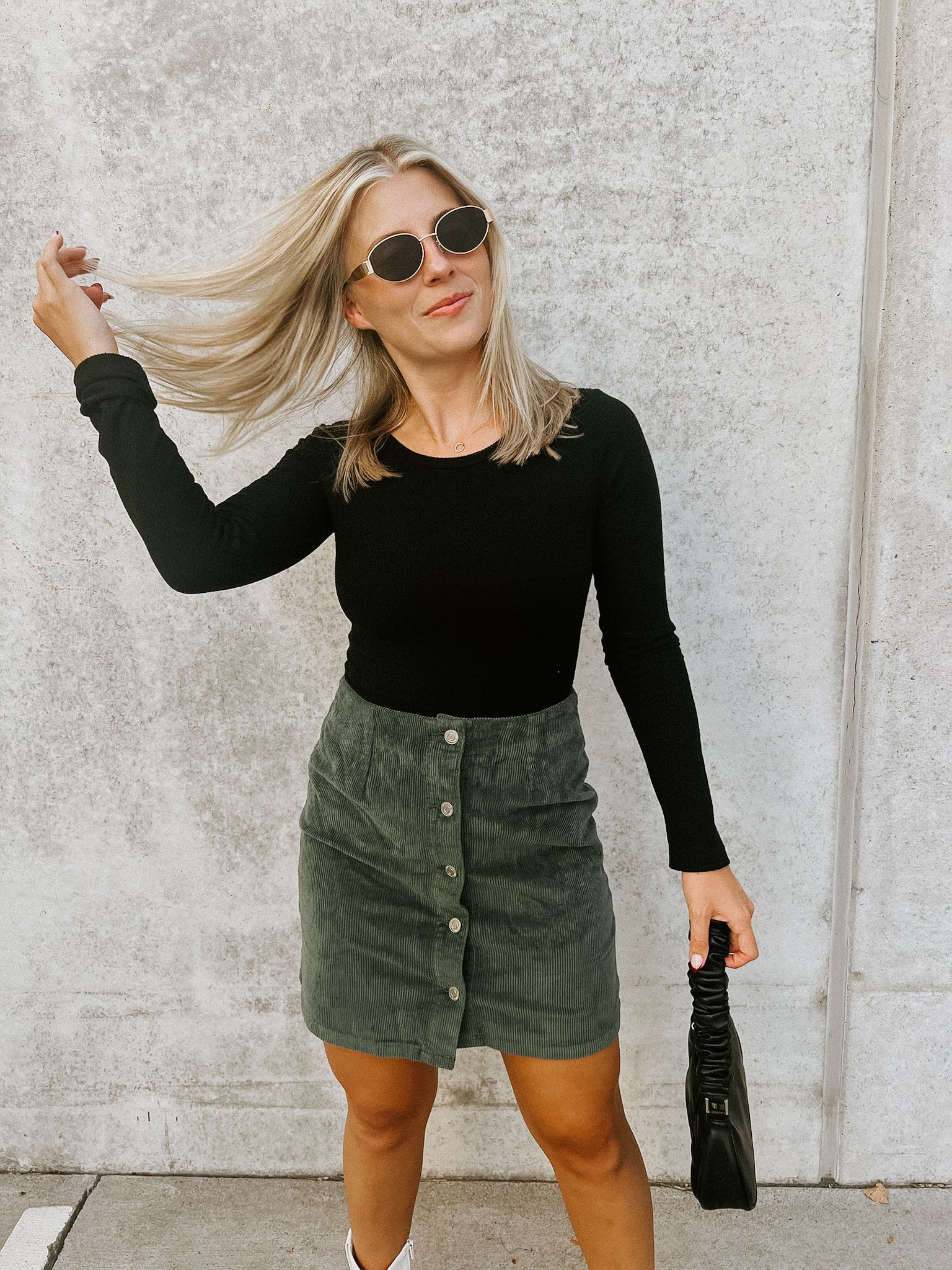 Corduroy Skater Skirt