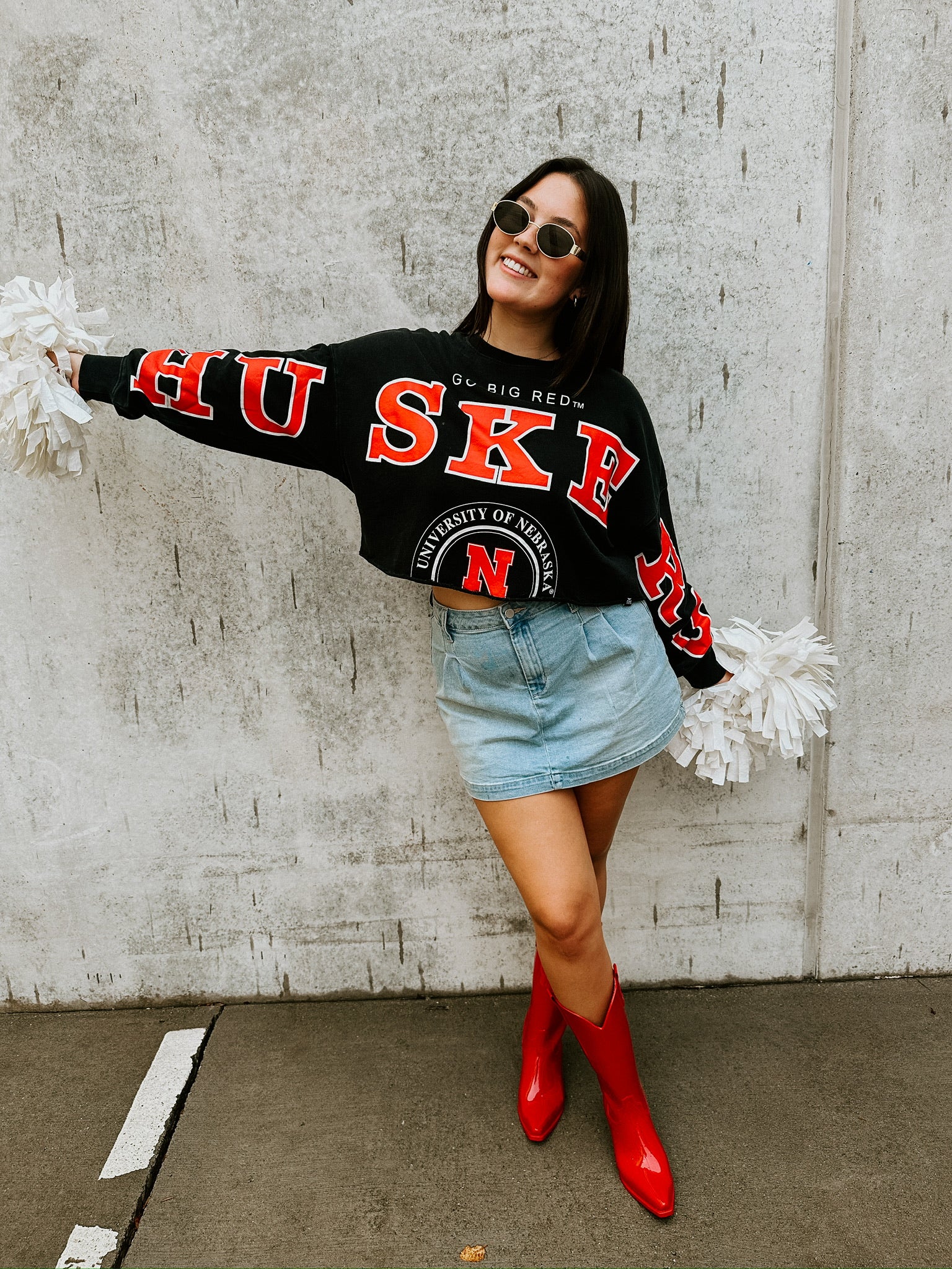 Nebraska Split Cropped Long sleeve