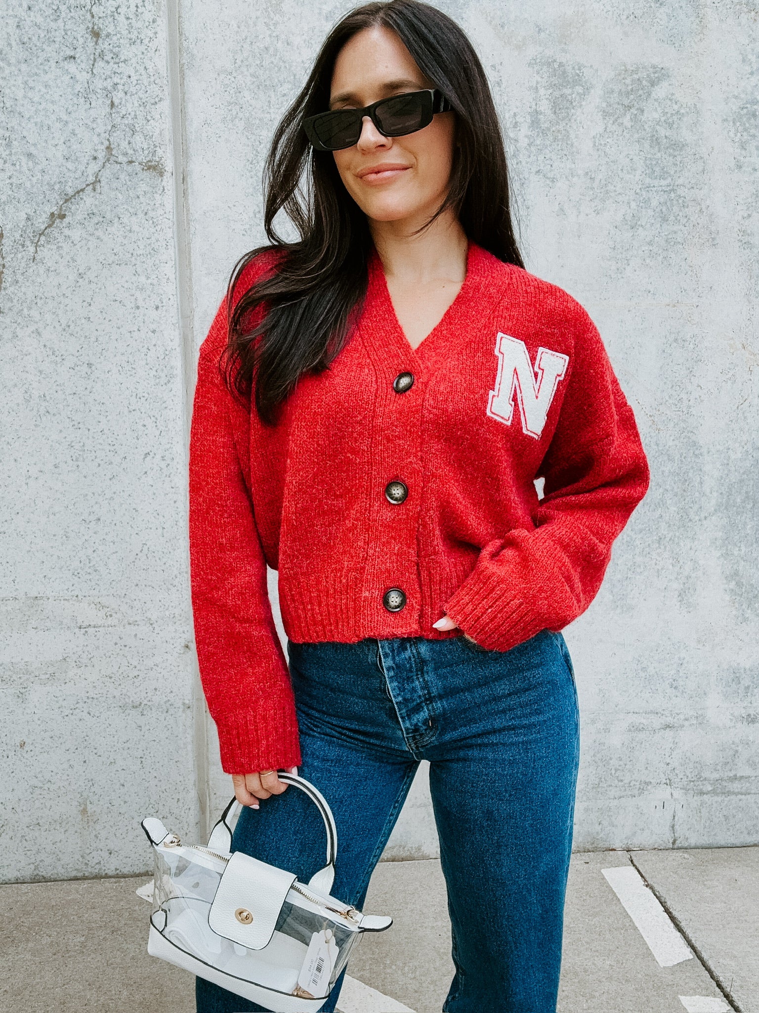 Nebraska Chenille Patch Cardigan