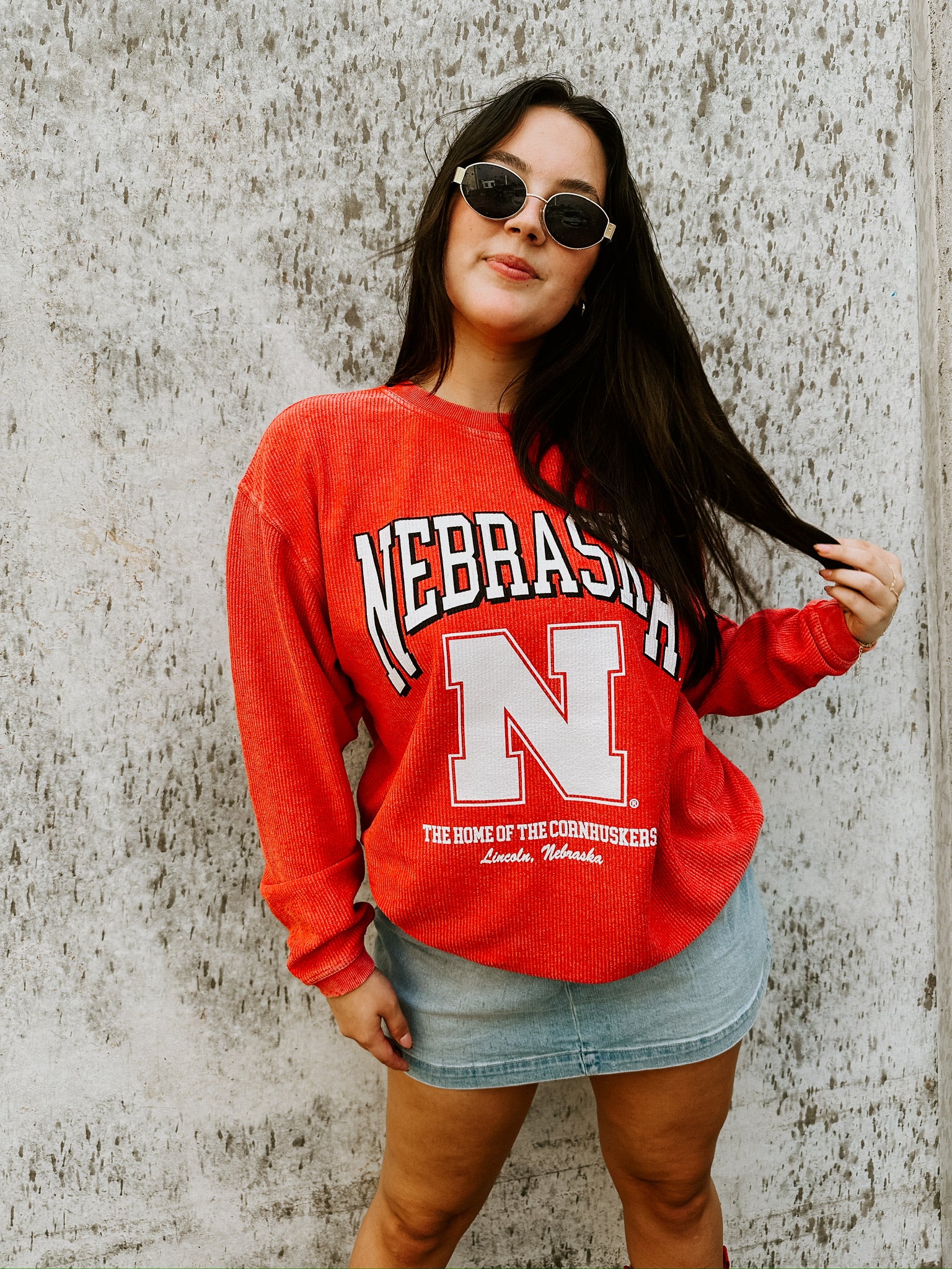 Nebraska Corded Sweatshirt