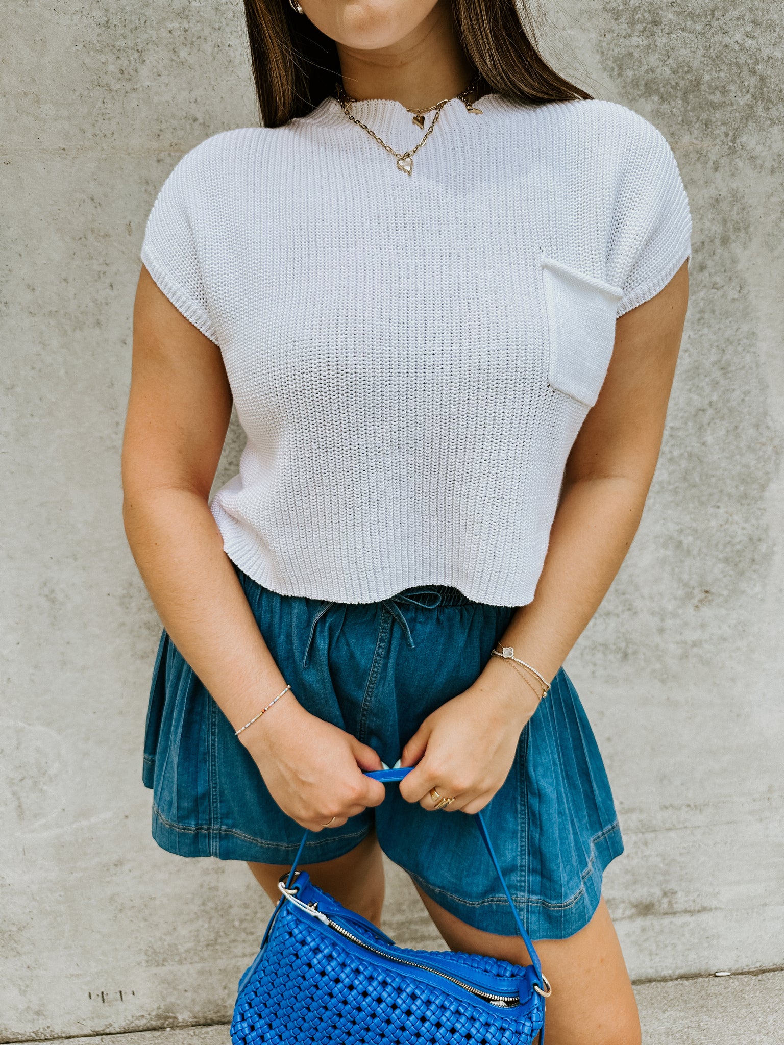 RESTOCK: Taylor Knit Top- White