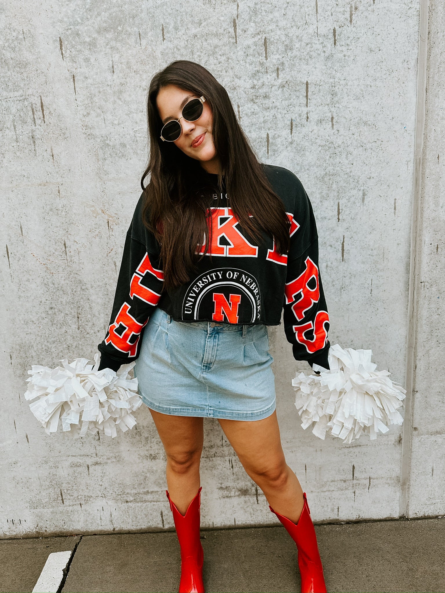 Nebraska Split Cropped Long sleeve